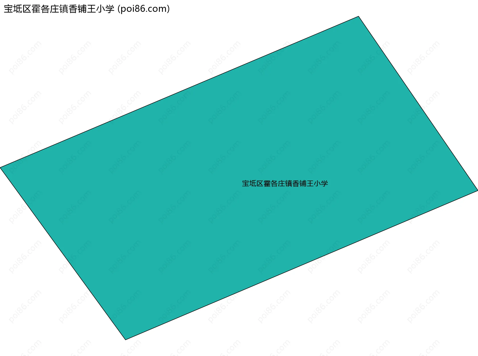 宝坻区霍各庄镇香铺王小学边界地图