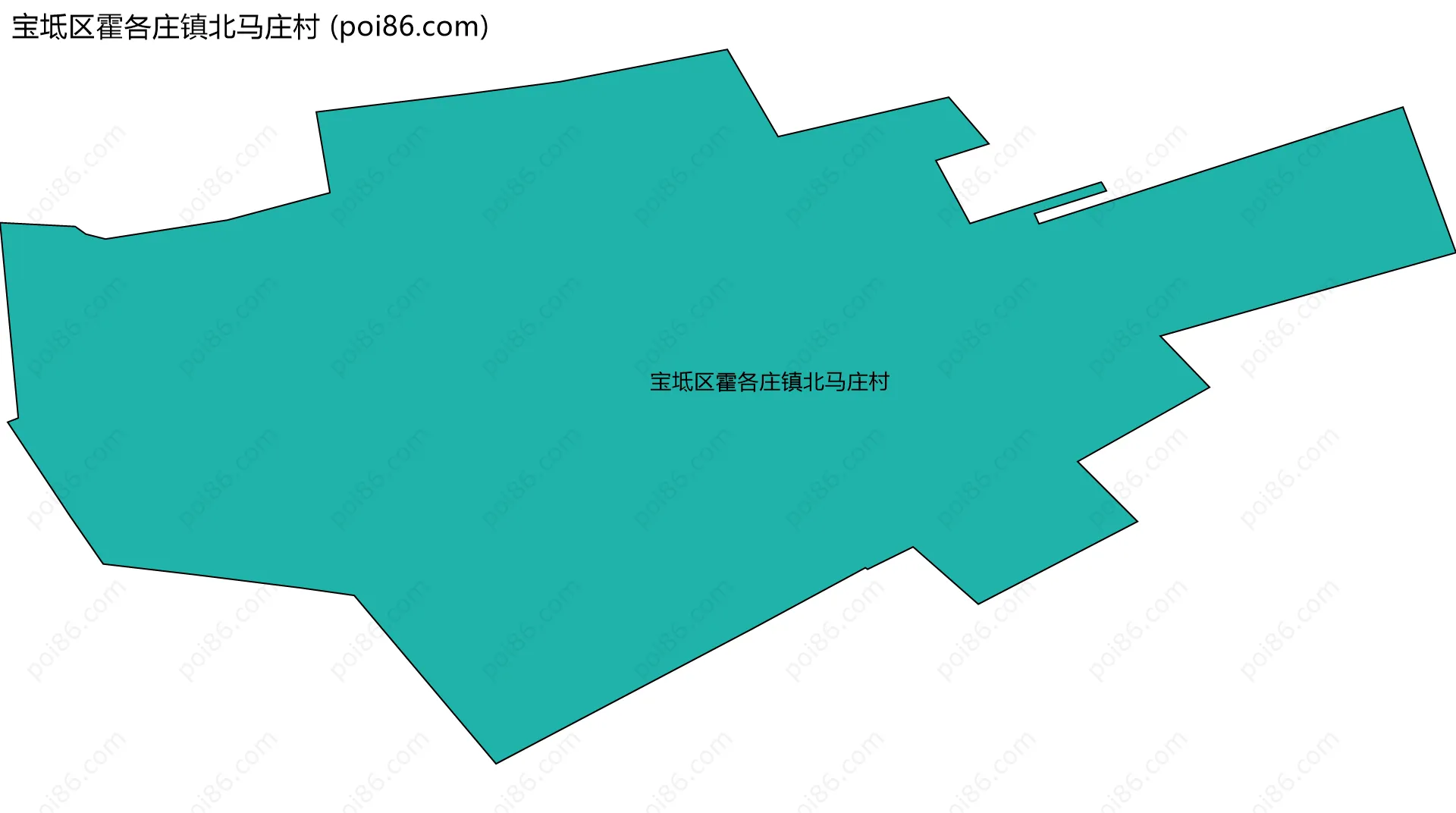 宝坻区霍各庄镇北马庄村边界地图