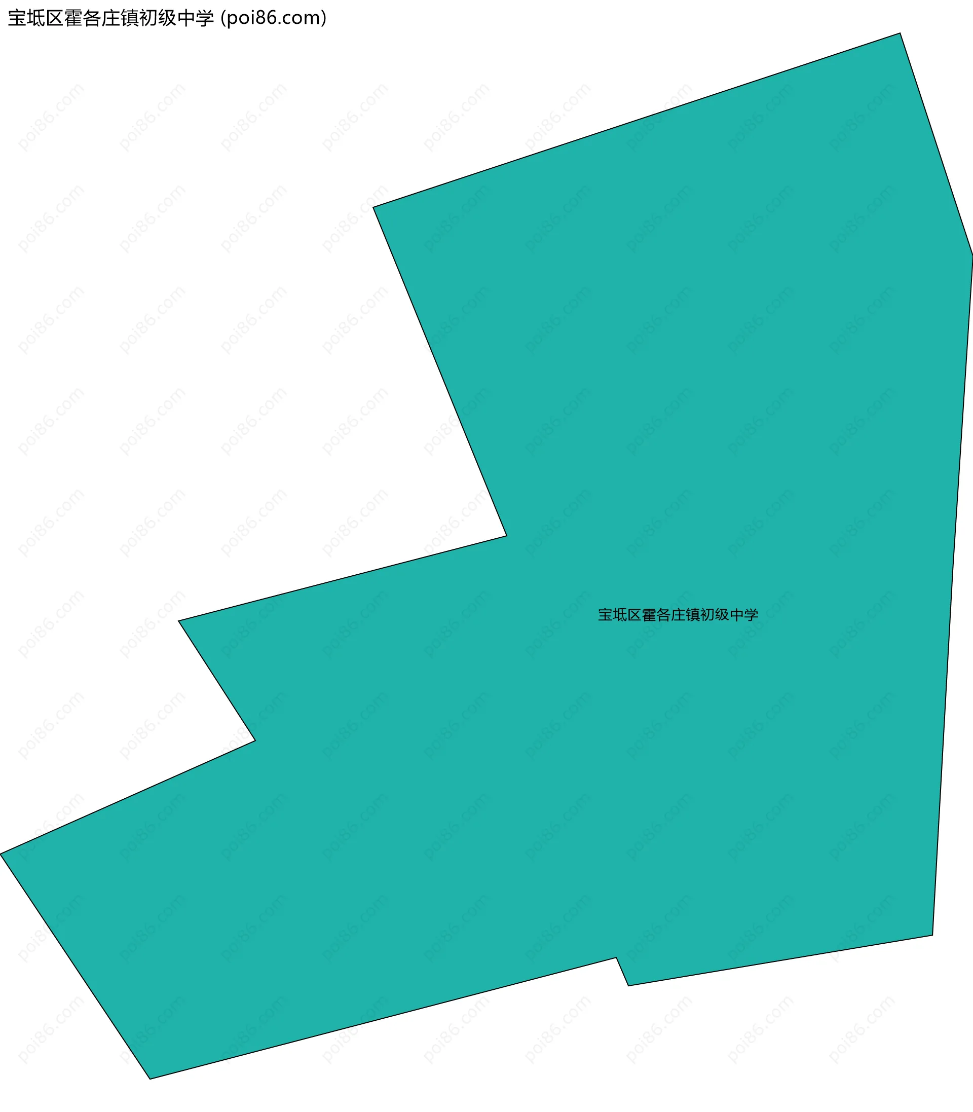 宝坻区霍各庄镇初级中学边界地图