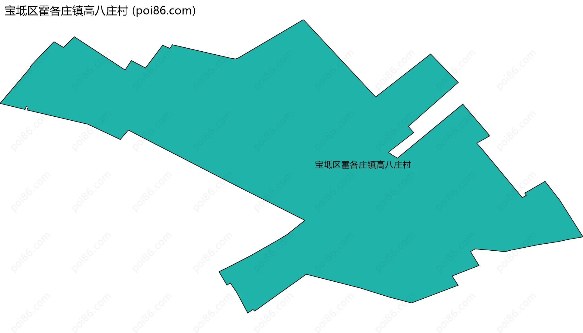 宝坻区霍各庄镇高八庄村边界地图