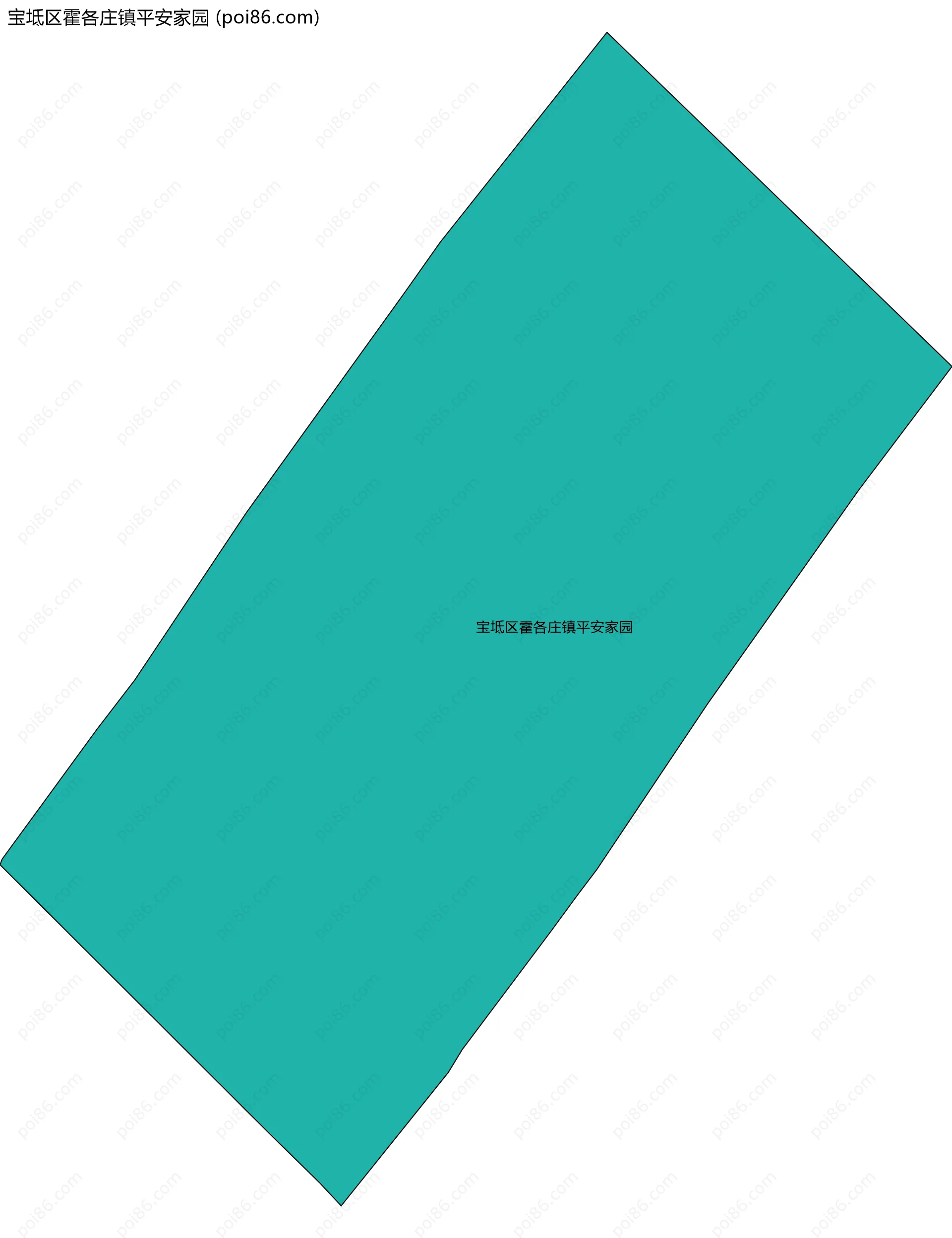 宝坻区霍各庄镇平安家园边界地图