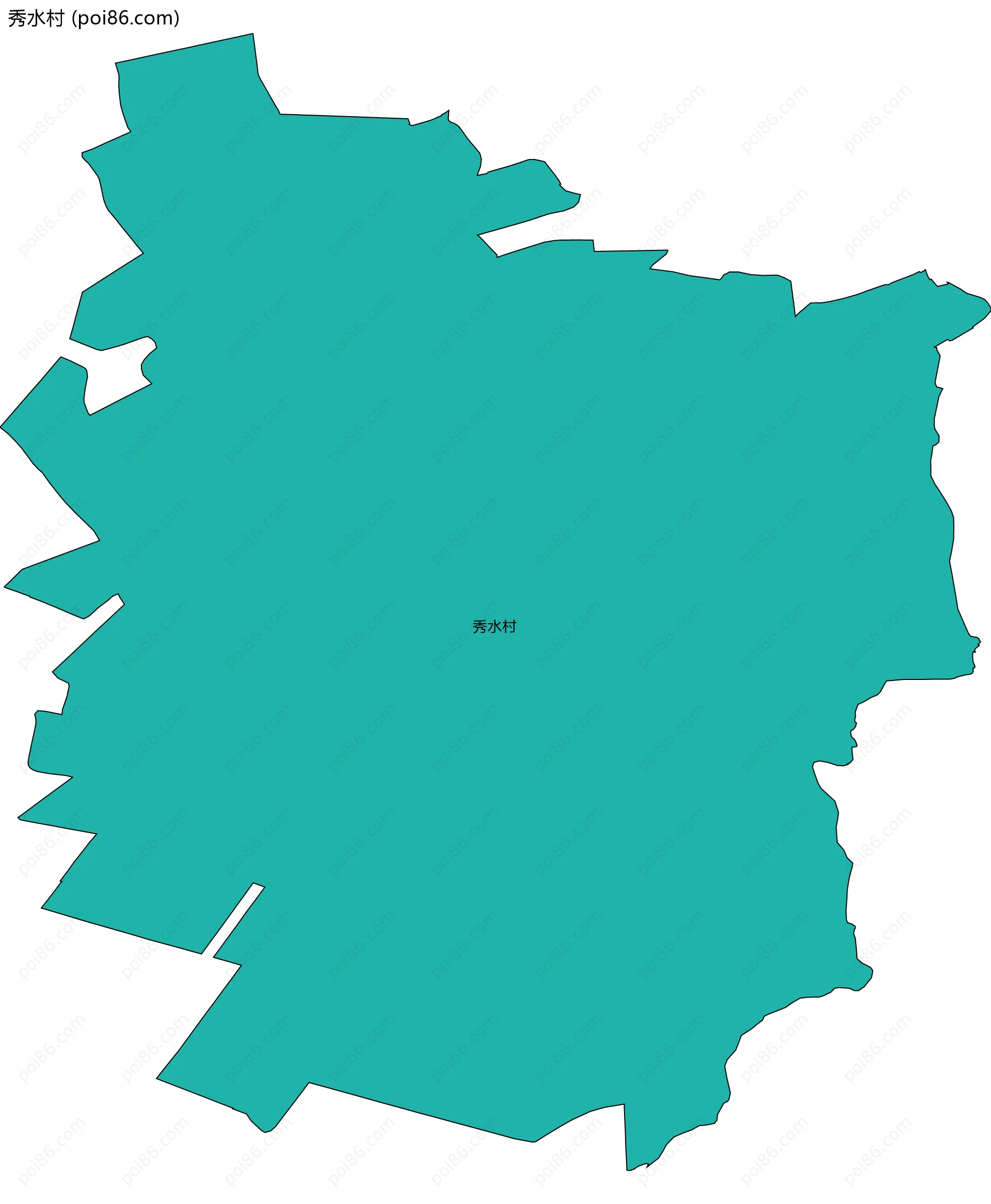 秀水村边界地图