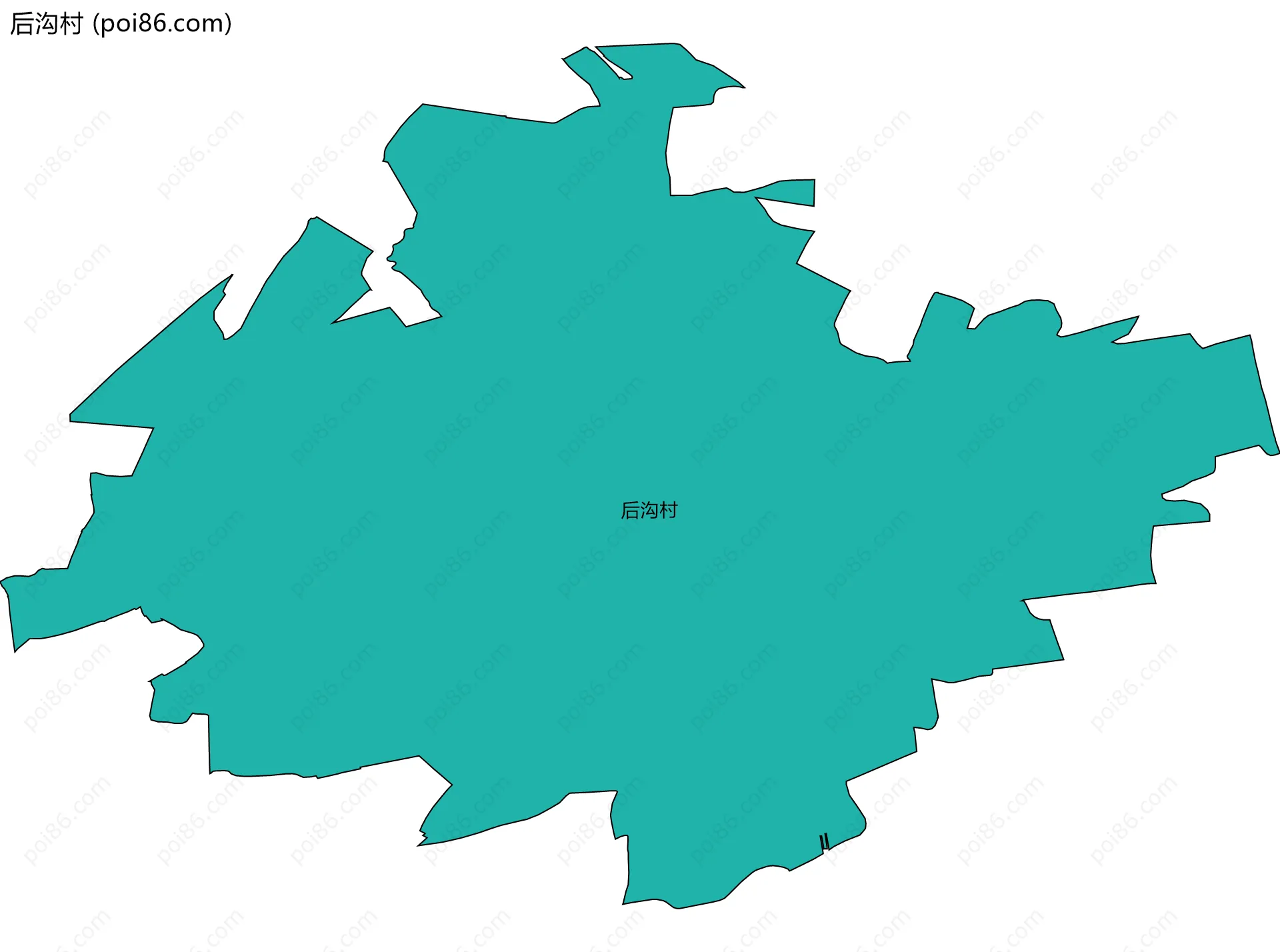 后沟村边界地图