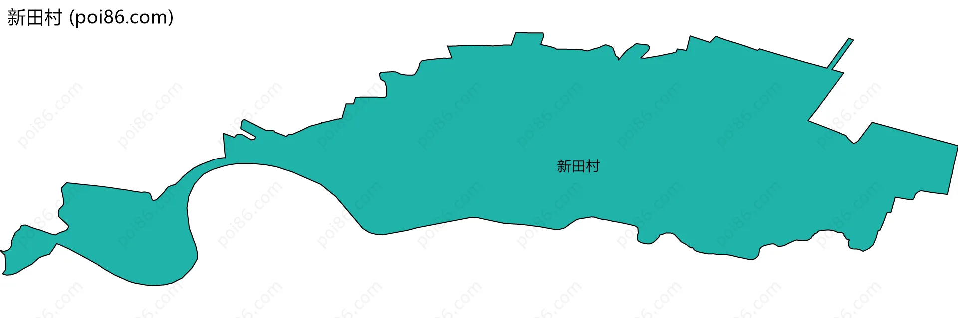 新田村边界地图