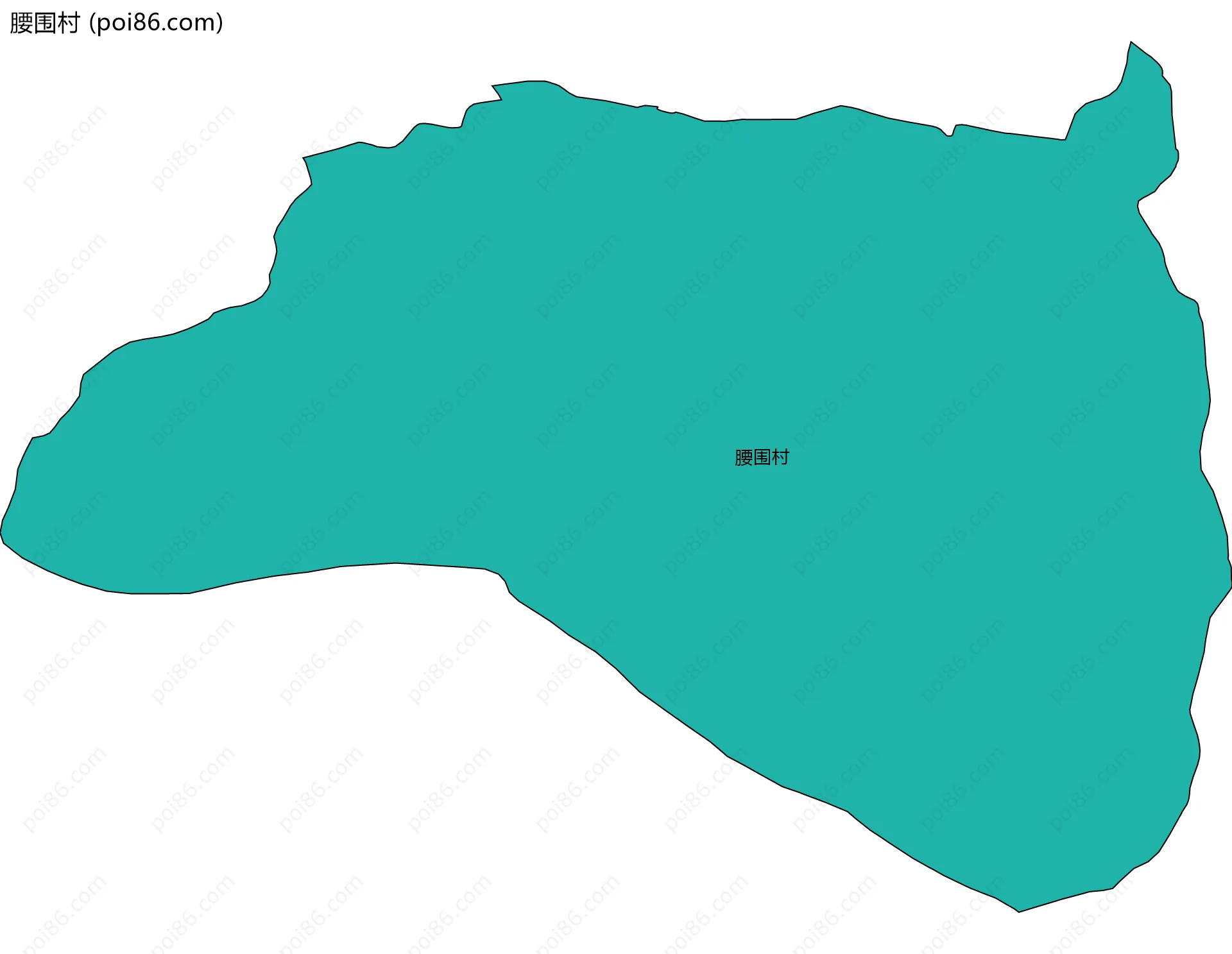 腰围村边界地图