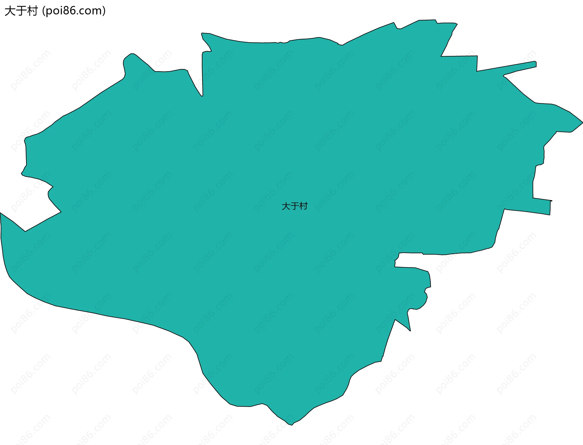 大于村边界地图