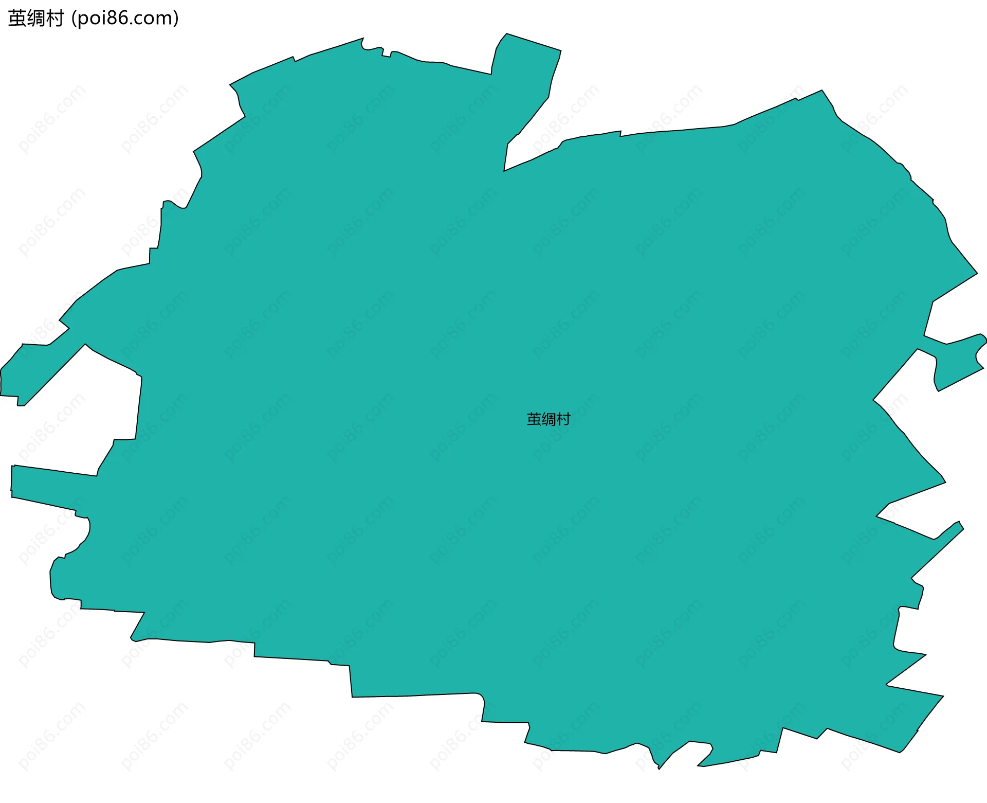 茧绸村边界地图