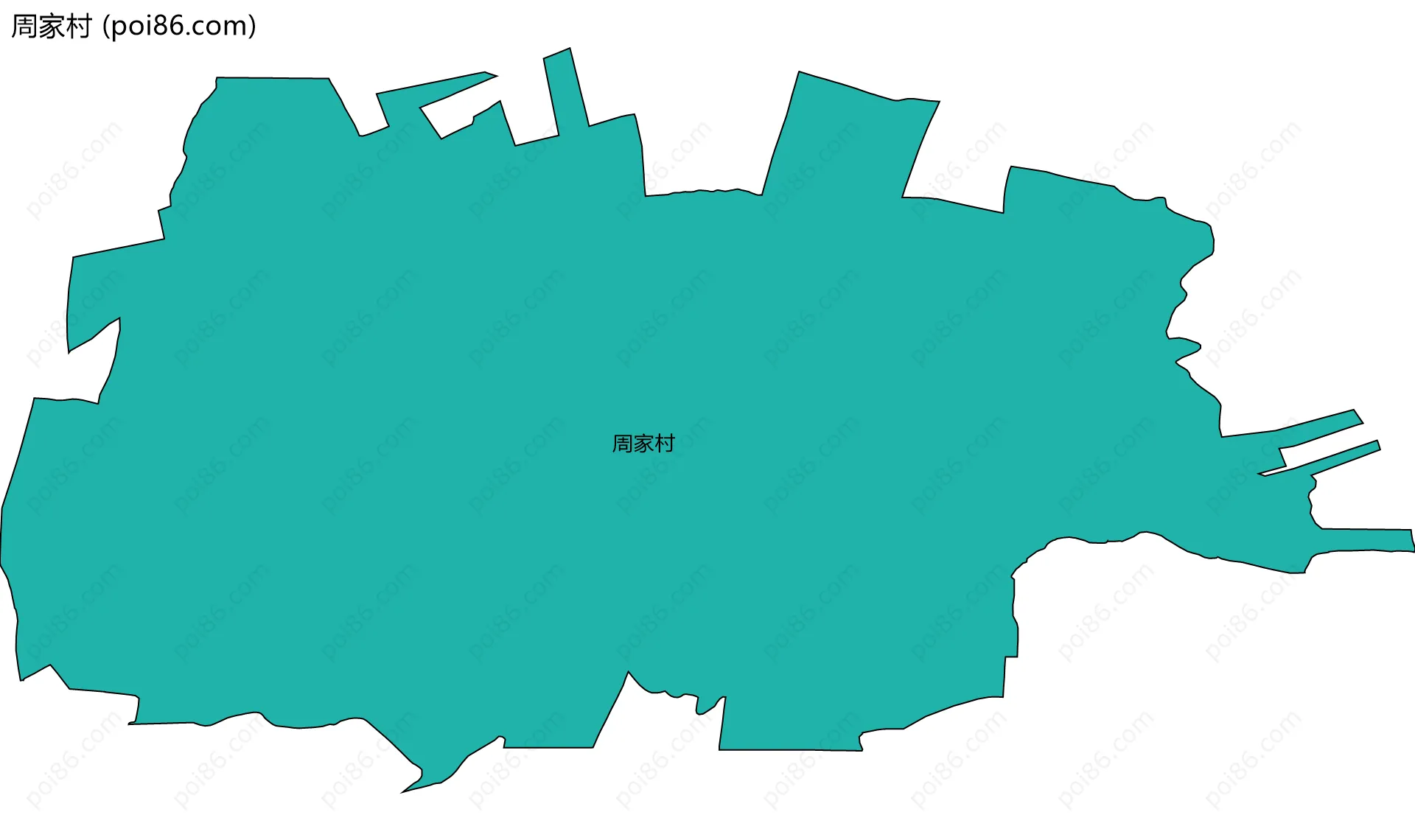 周家村边界地图