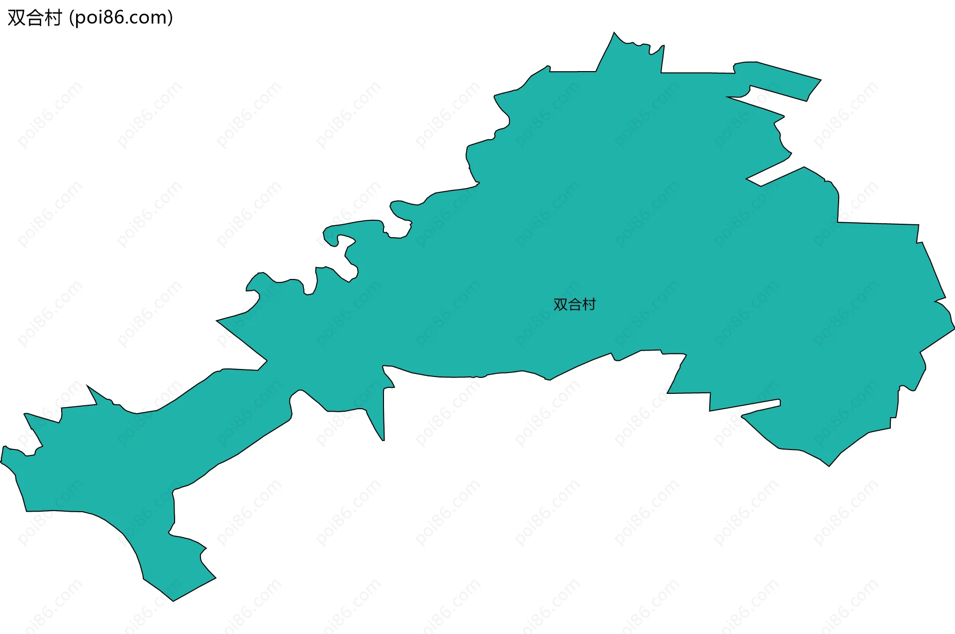 双合村边界地图