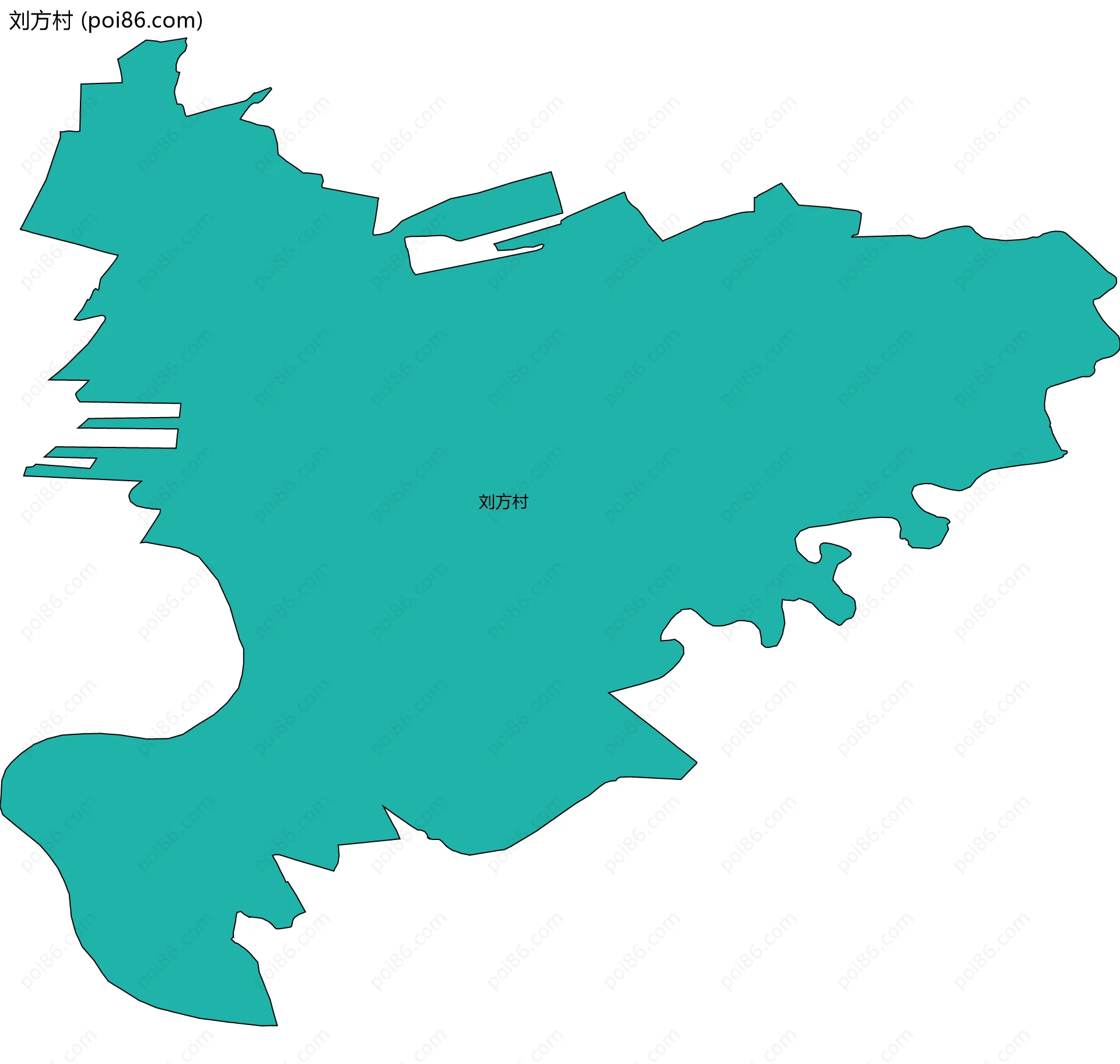 刘方村边界地图