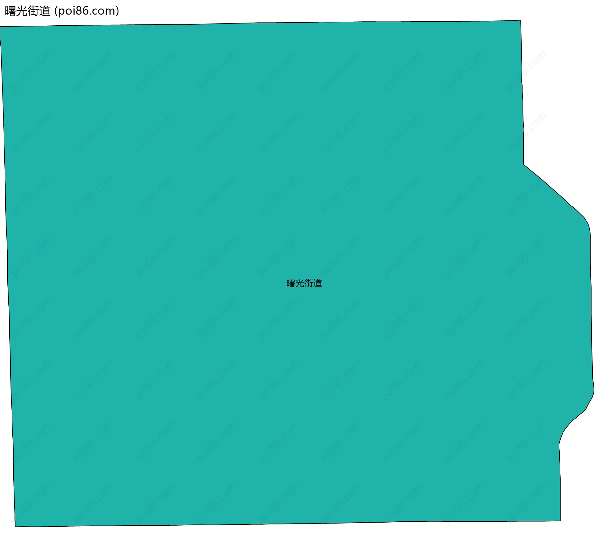 曙光街道边界地图