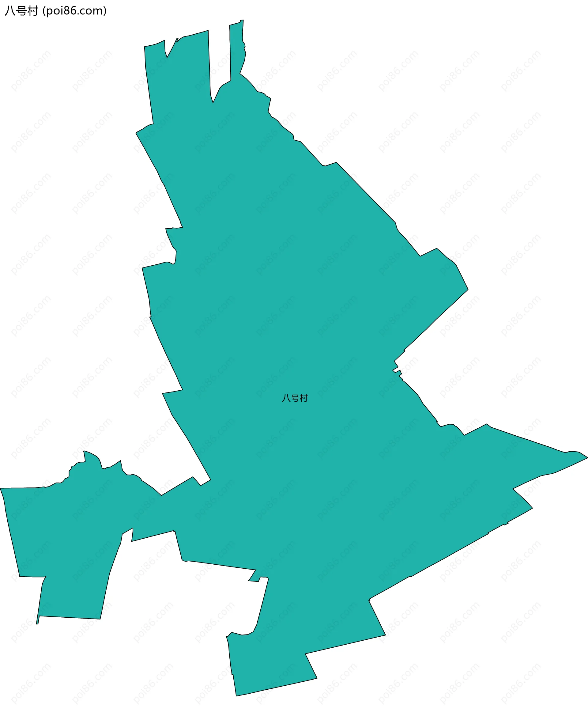八号村边界地图