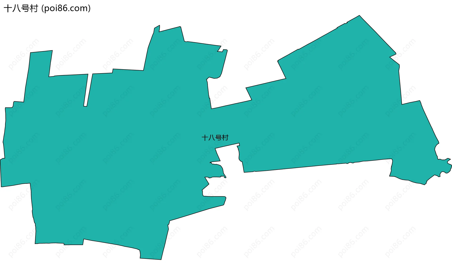 十八号村边界地图