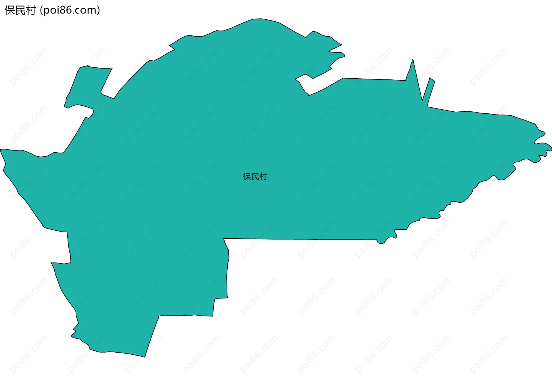 保民村边界地图