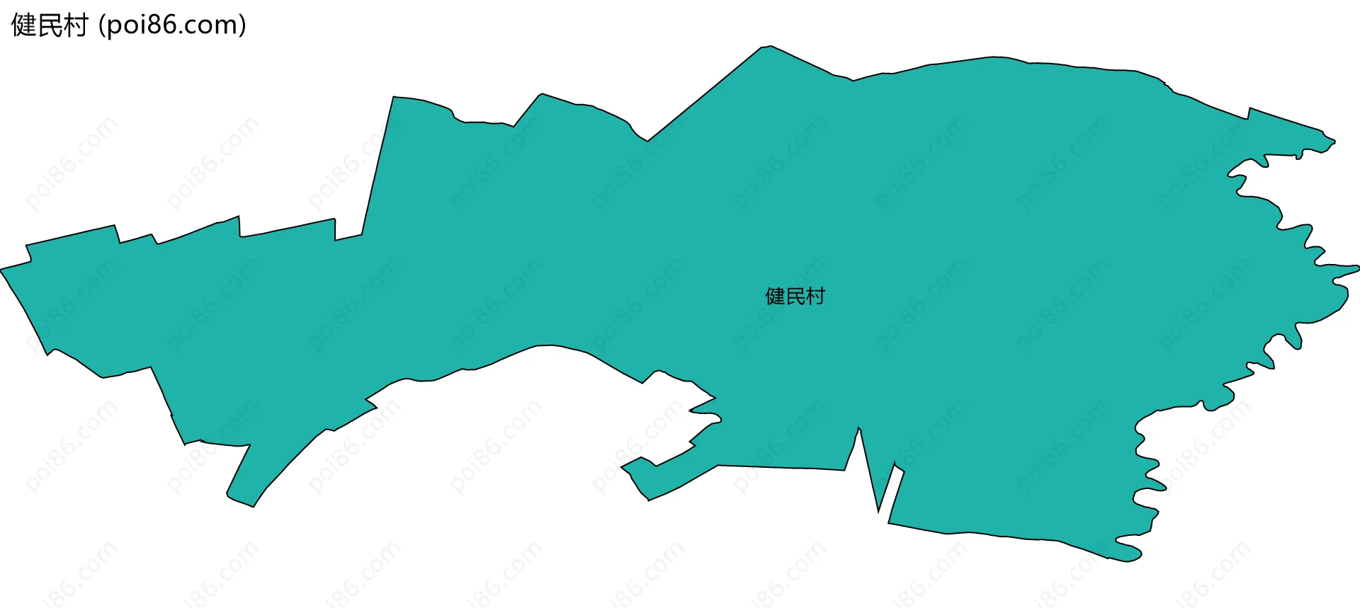 健民村边界地图