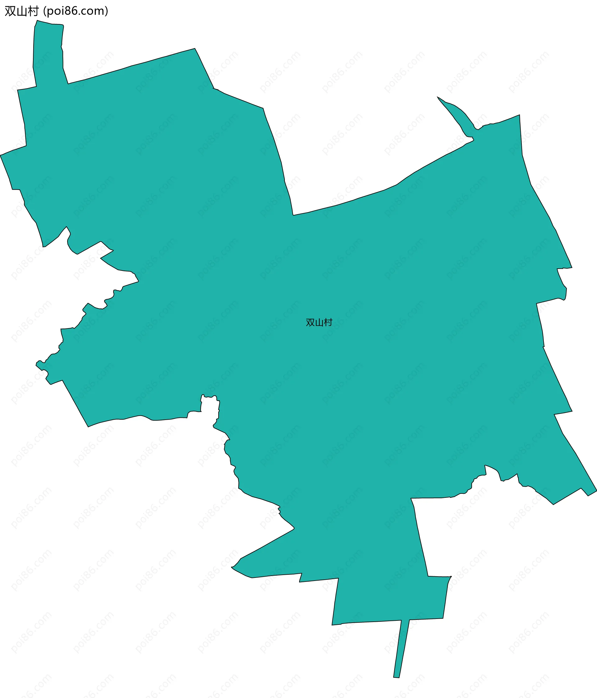 双山村边界地图