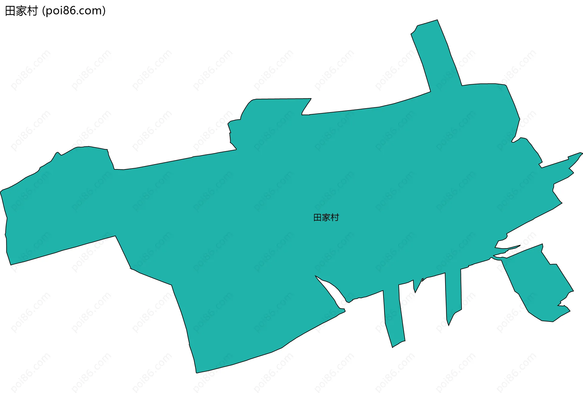 田家村边界地图