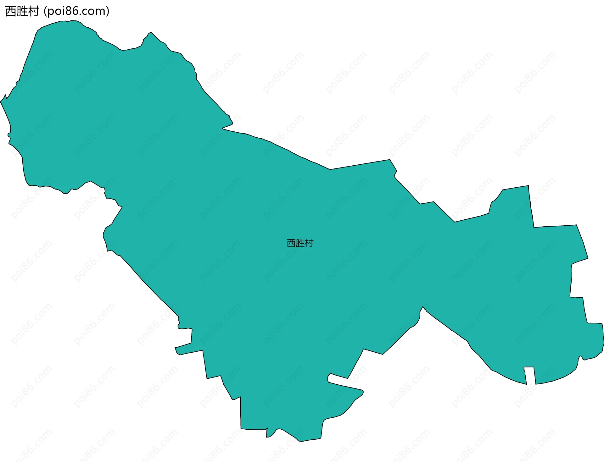 西胜村边界地图