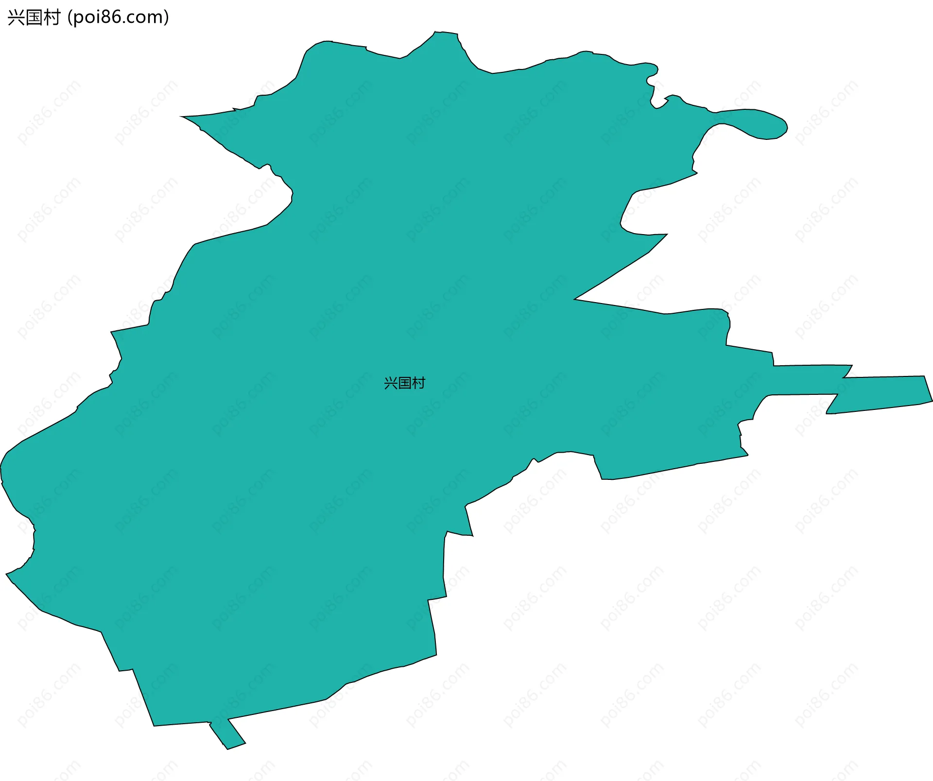 兴国村边界地图