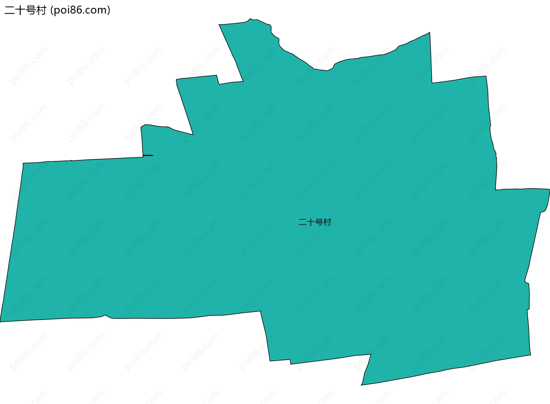 二十号村边界地图