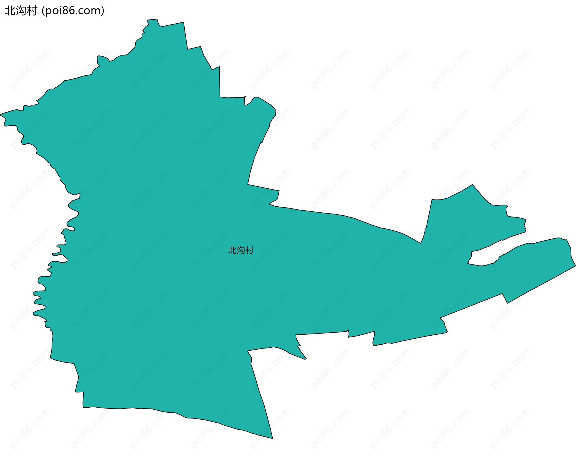 北沟村边界地图