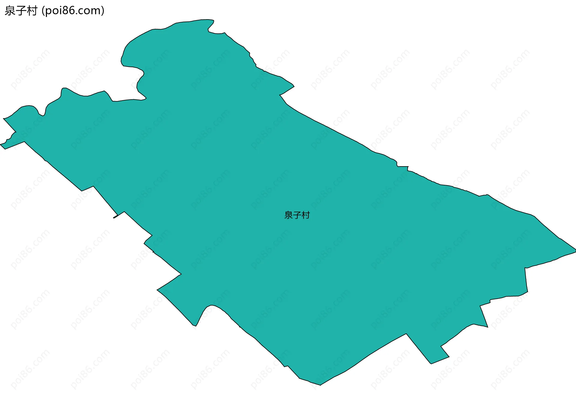 泉子村边界地图