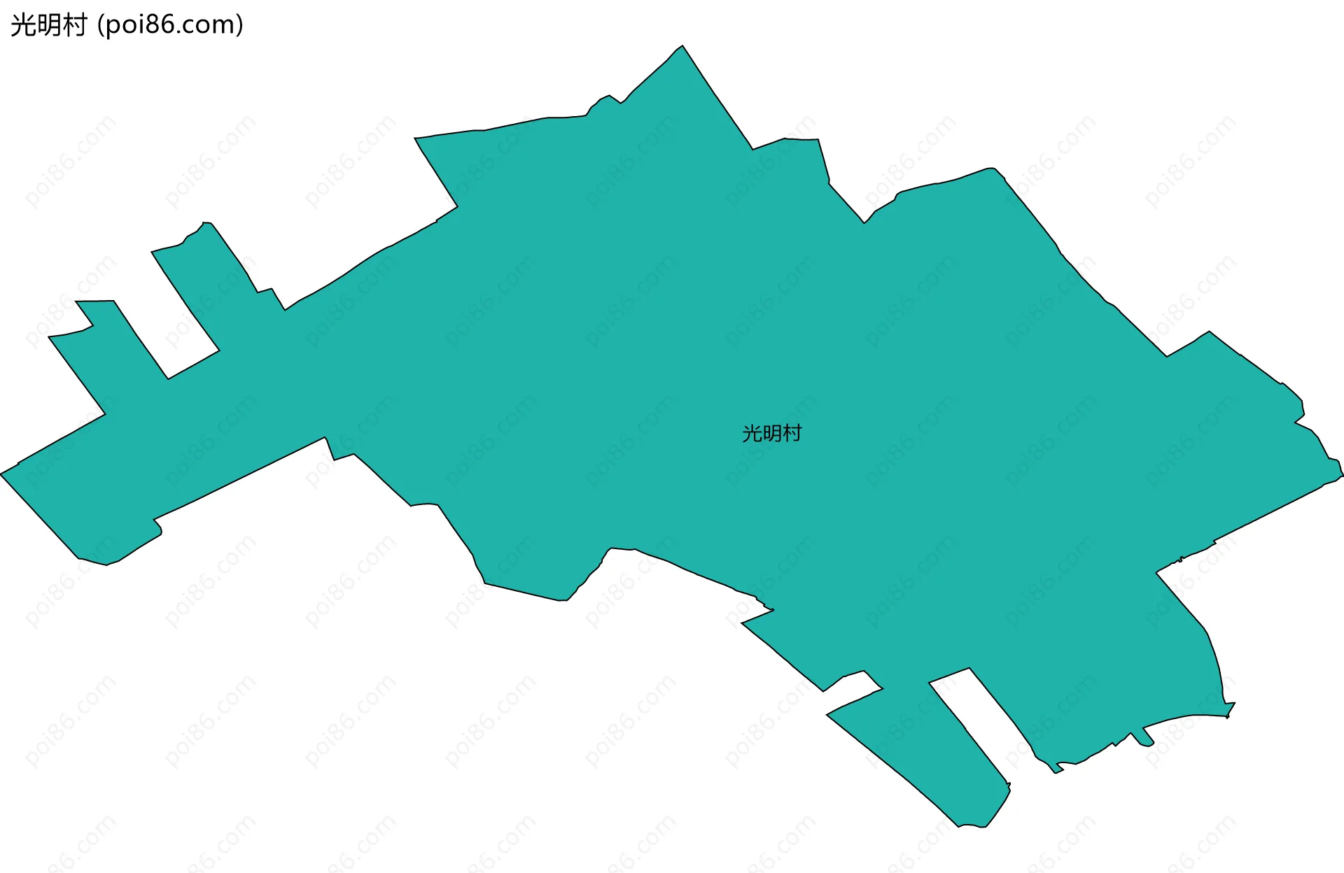 光明村边界地图