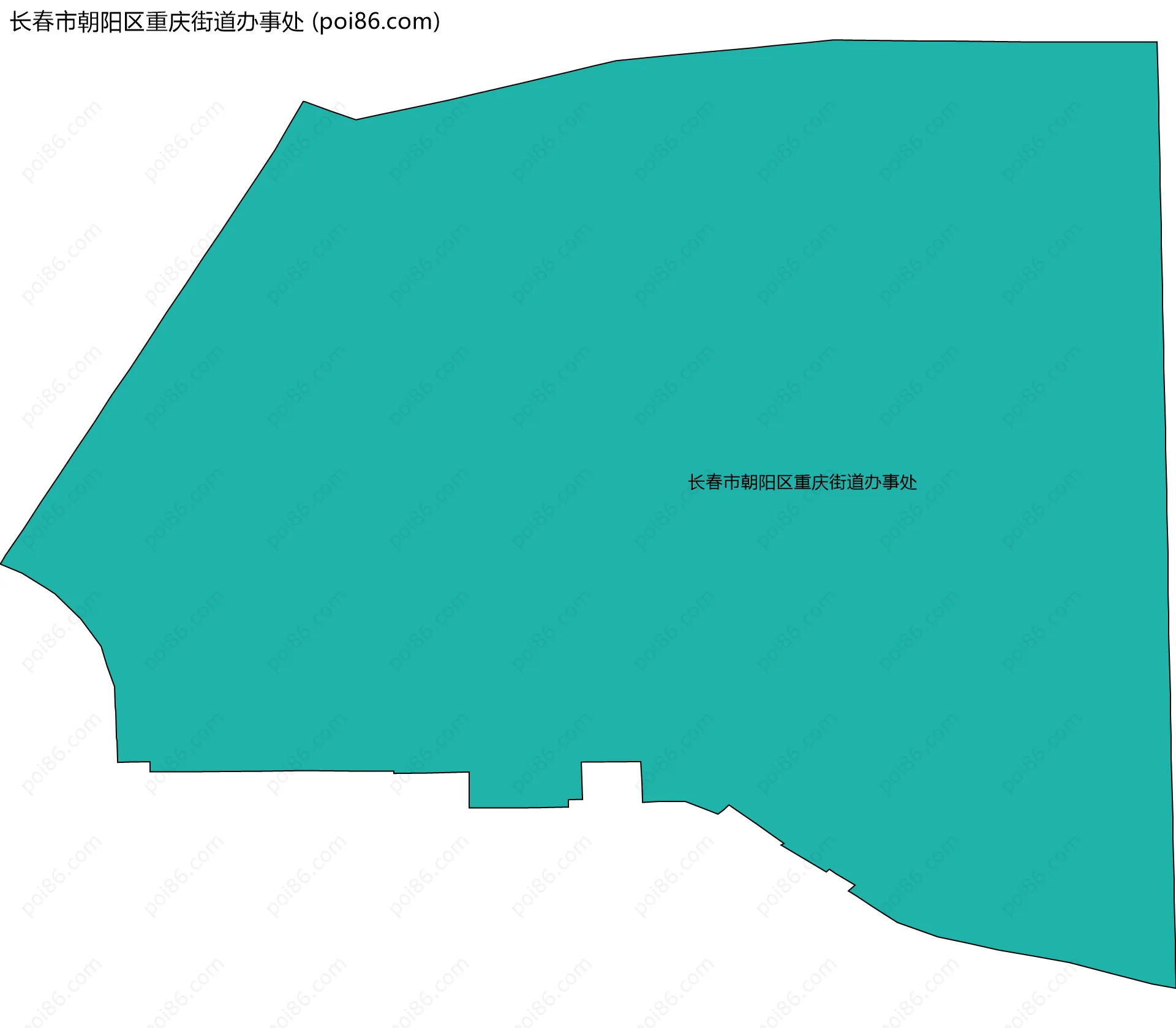 长春市朝阳区重庆街道办事处边界地图