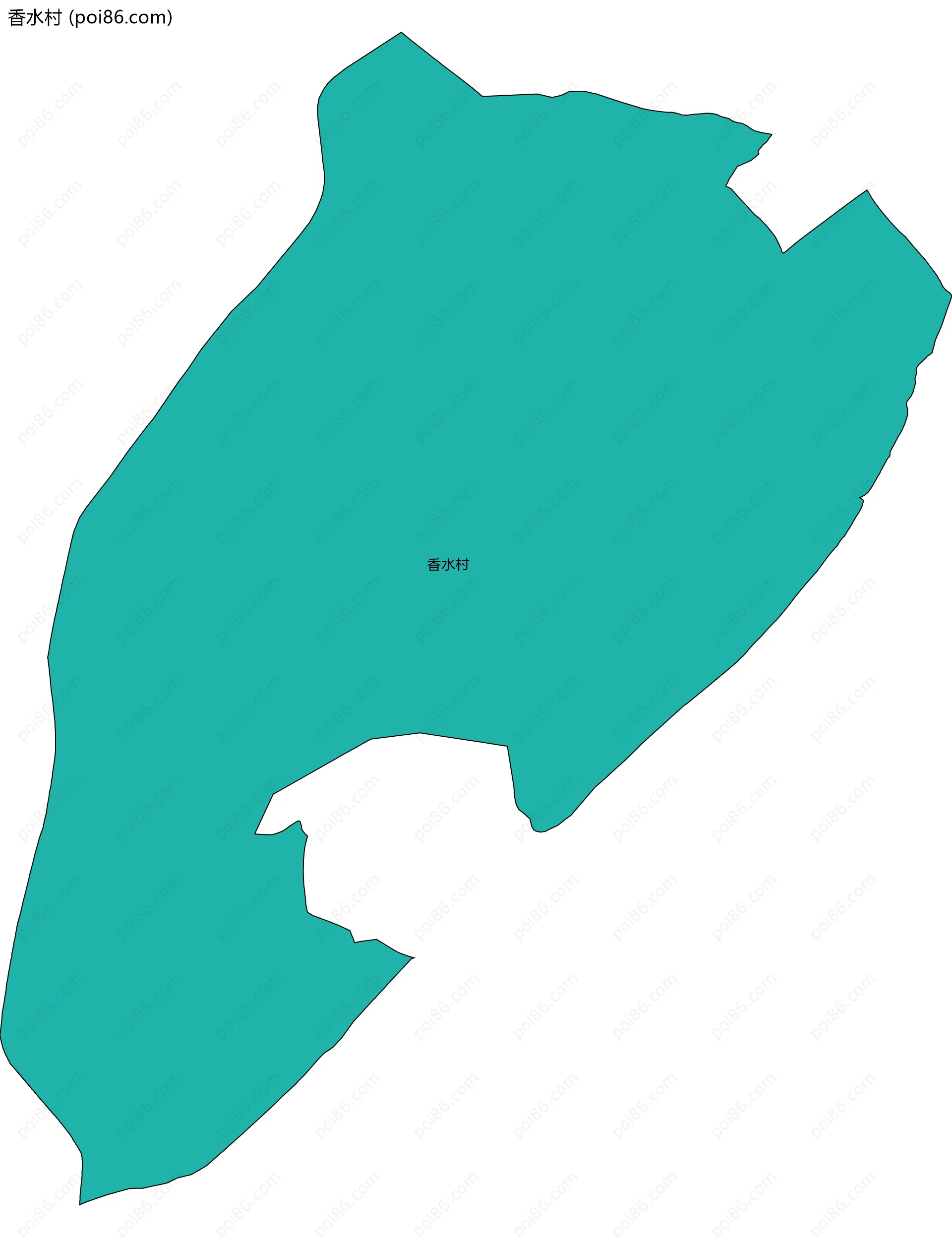 香水村边界地图