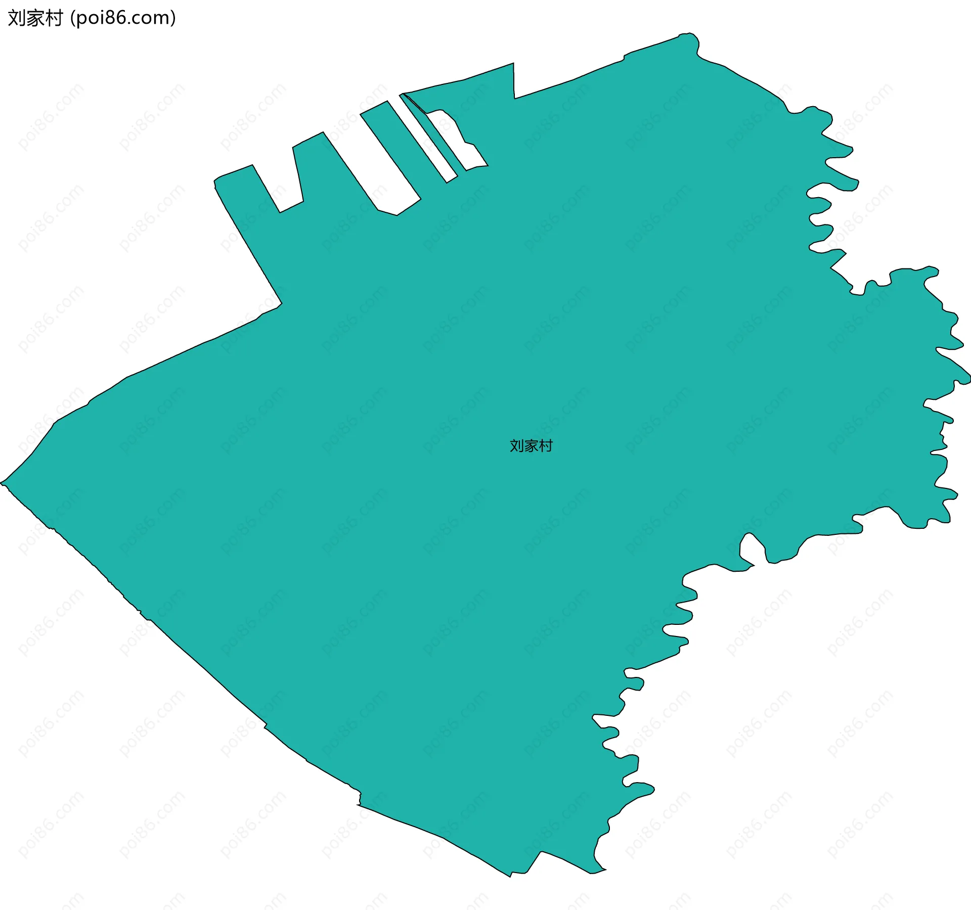 刘家村边界地图