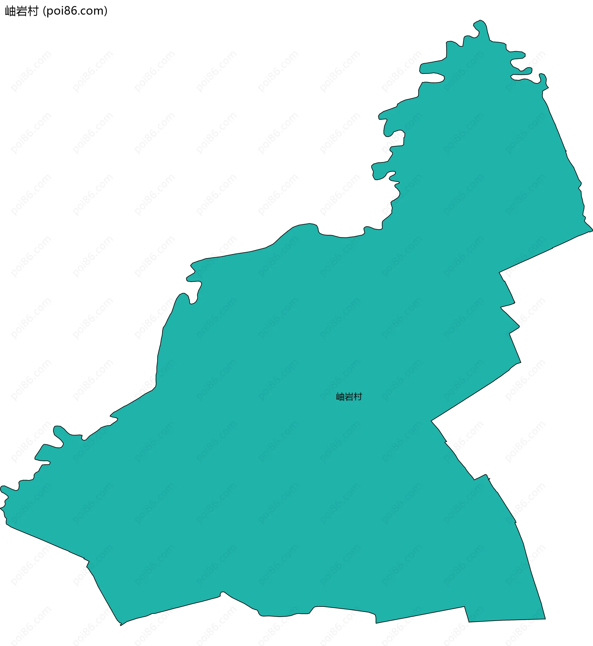 岫岩村边界地图