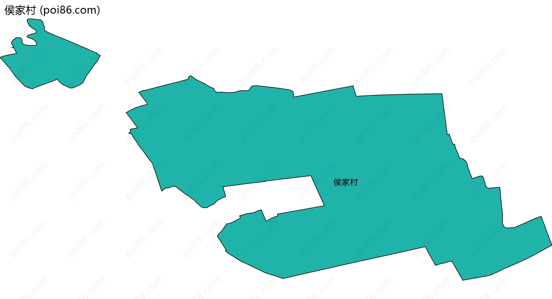 侯家村边界地图