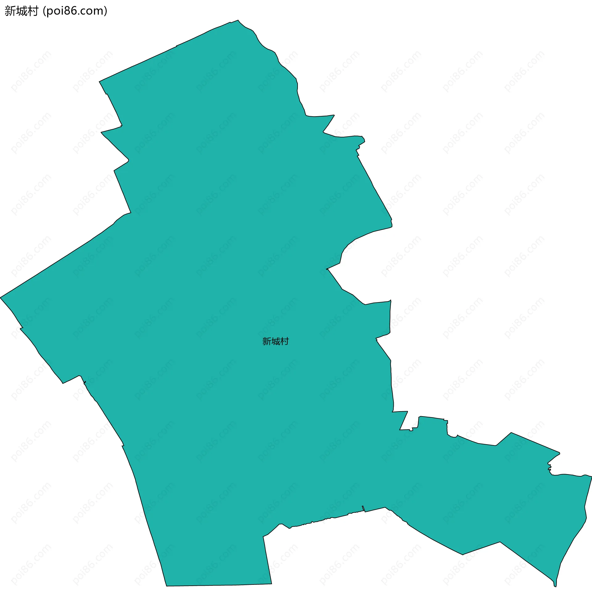 新城村边界地图