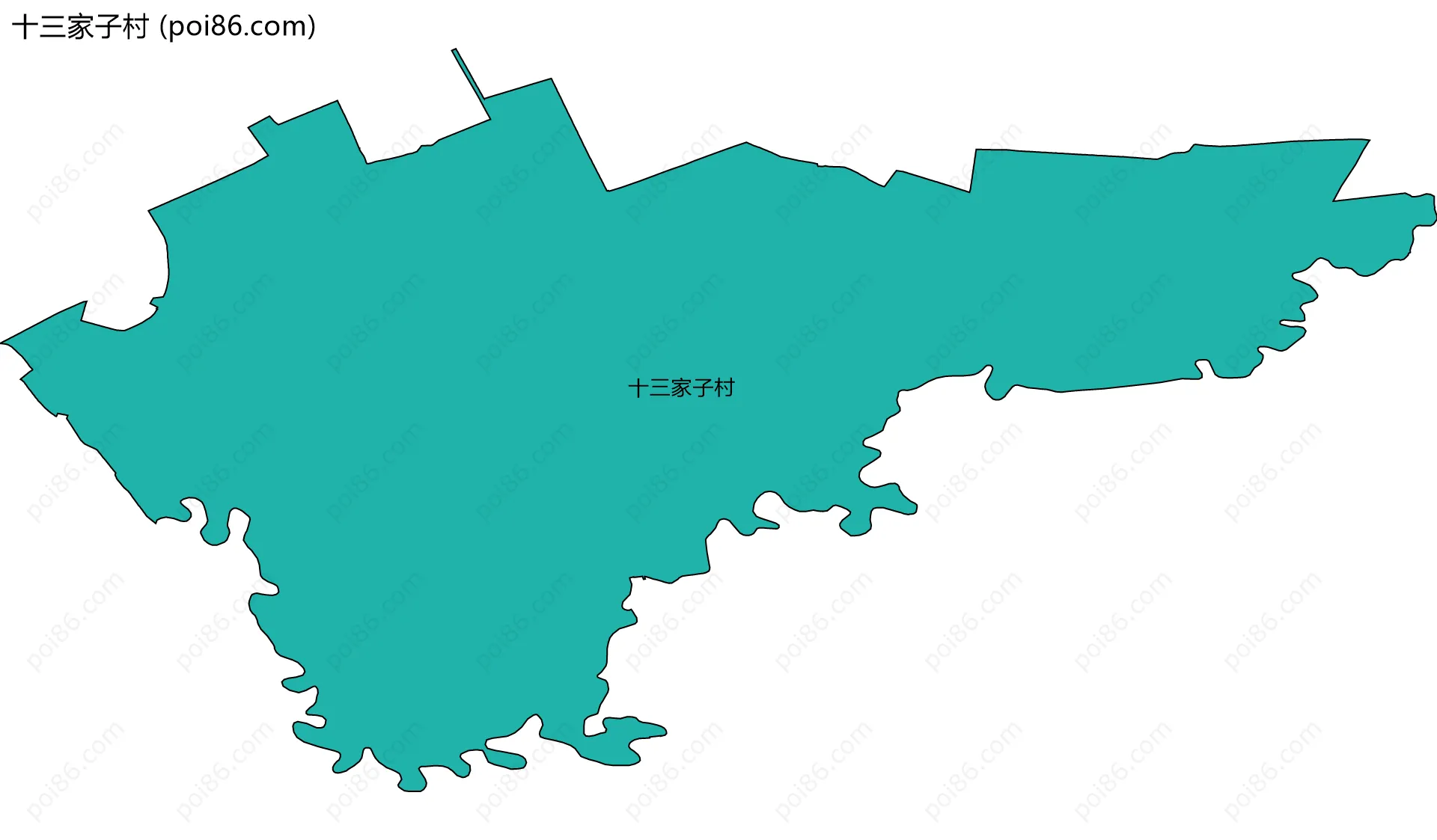 十三家子村边界地图