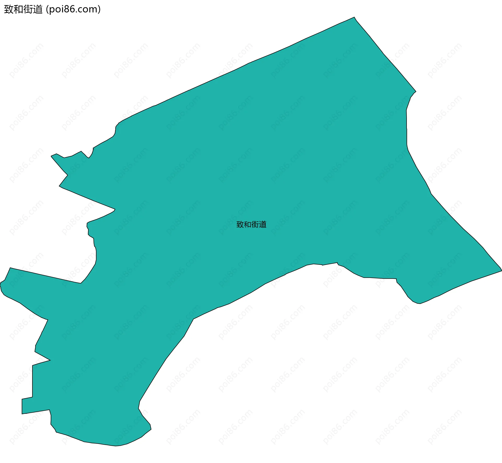 致和街道边界地图