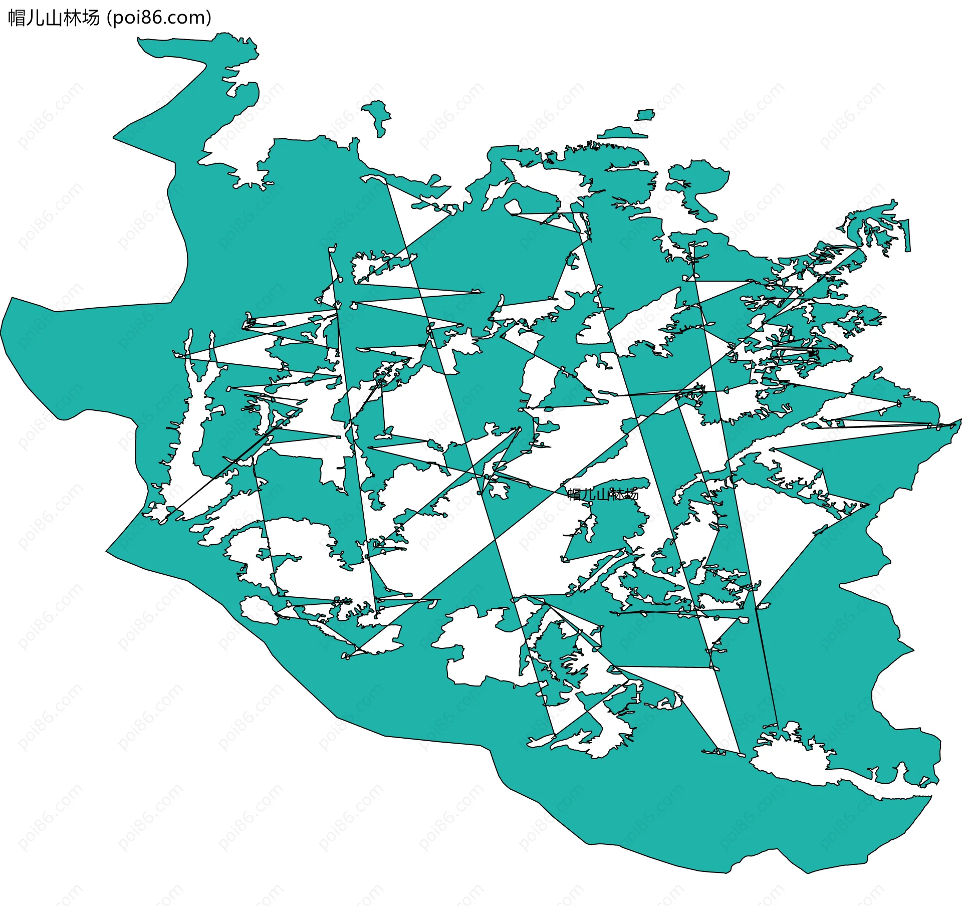 帽儿山林场边界地图