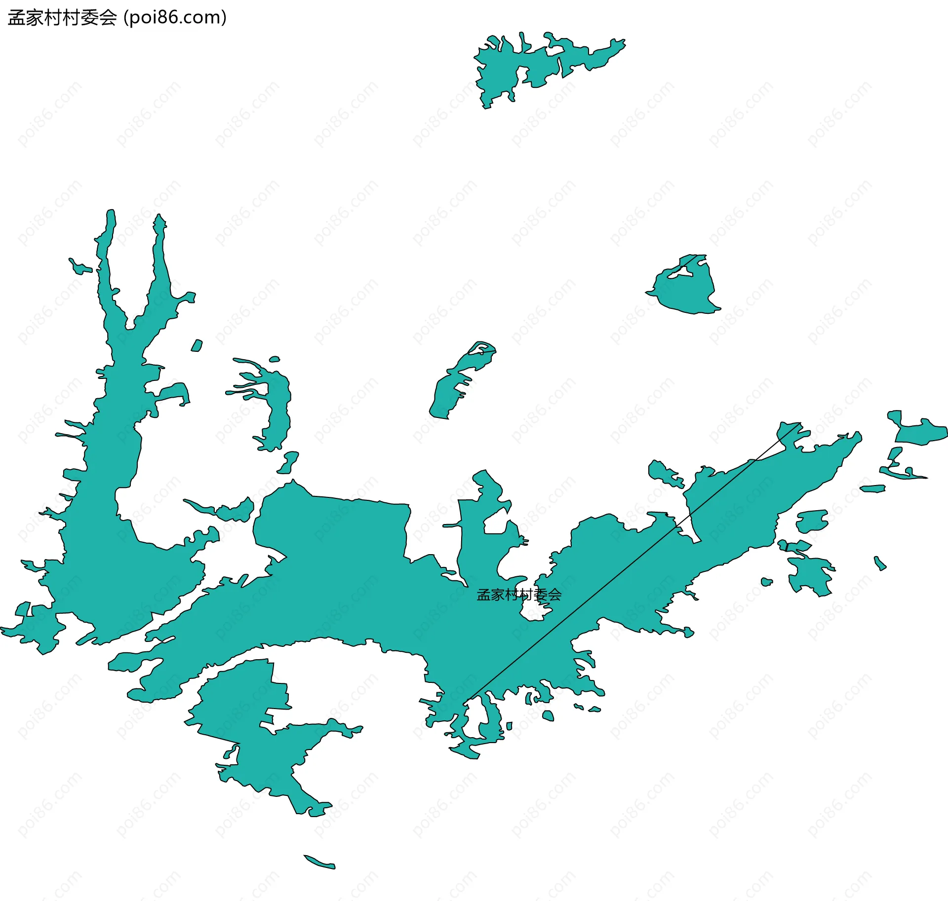 孟家村村委会边界地图
