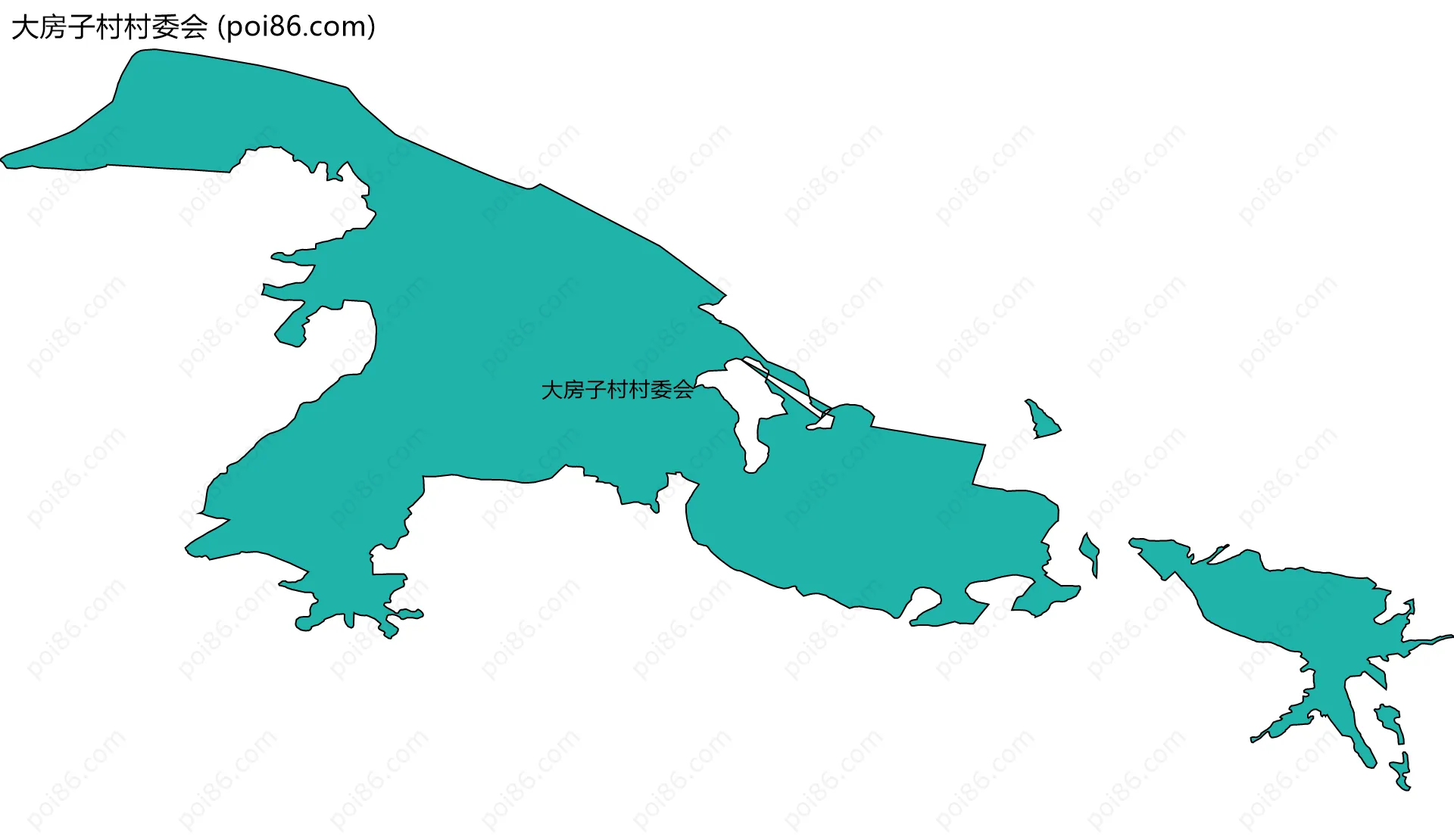 大房子村村委会边界地图