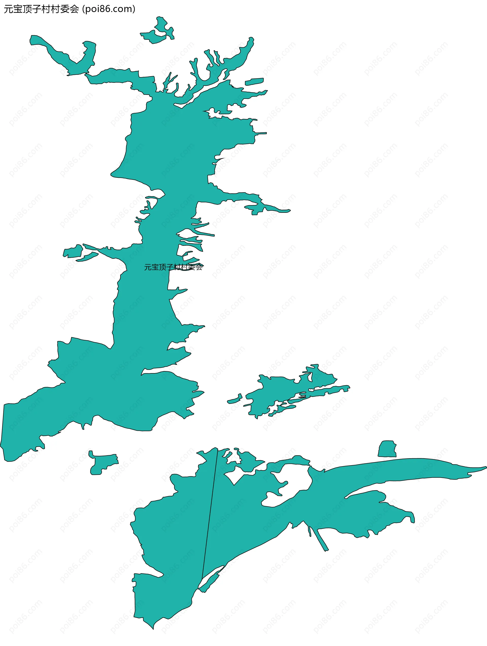 元宝顶子村村委会边界地图