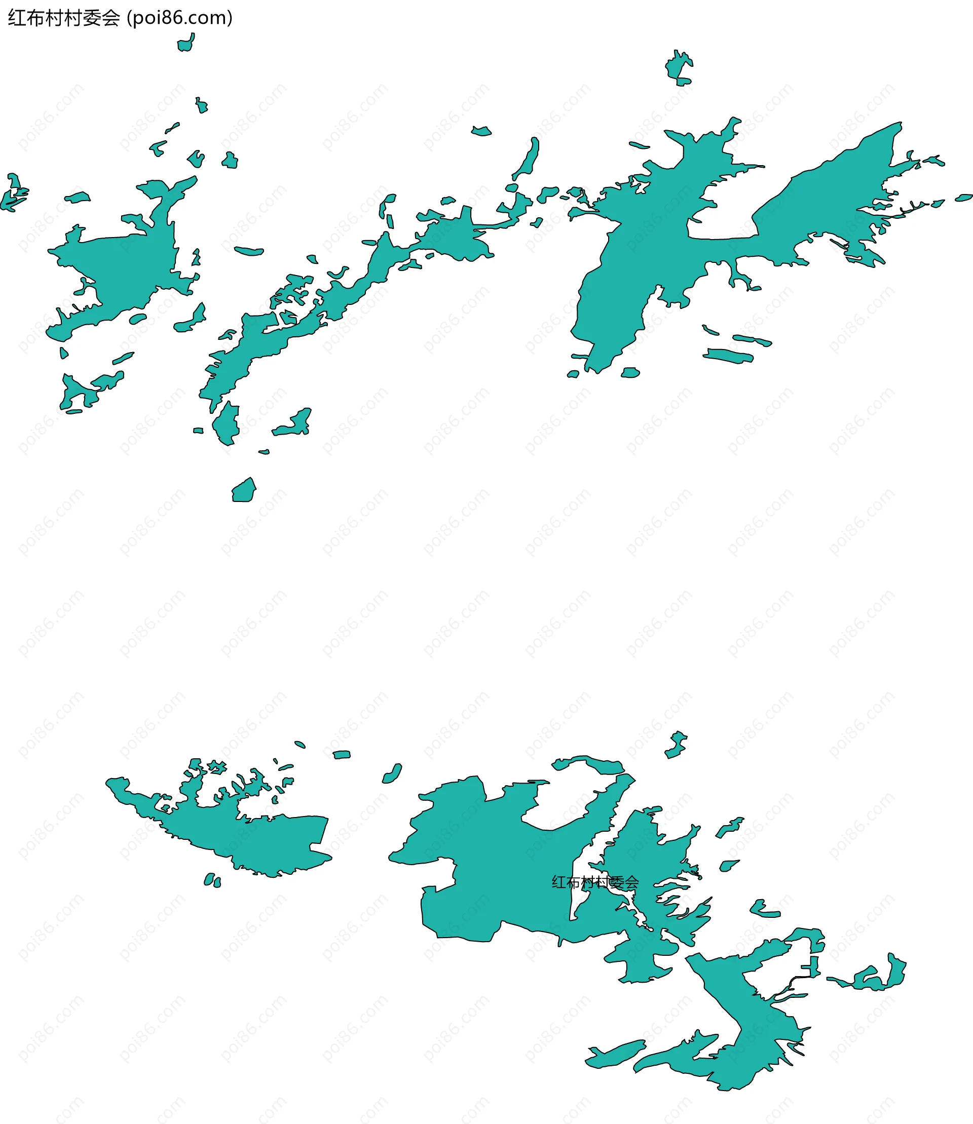 红布村村委会边界地图