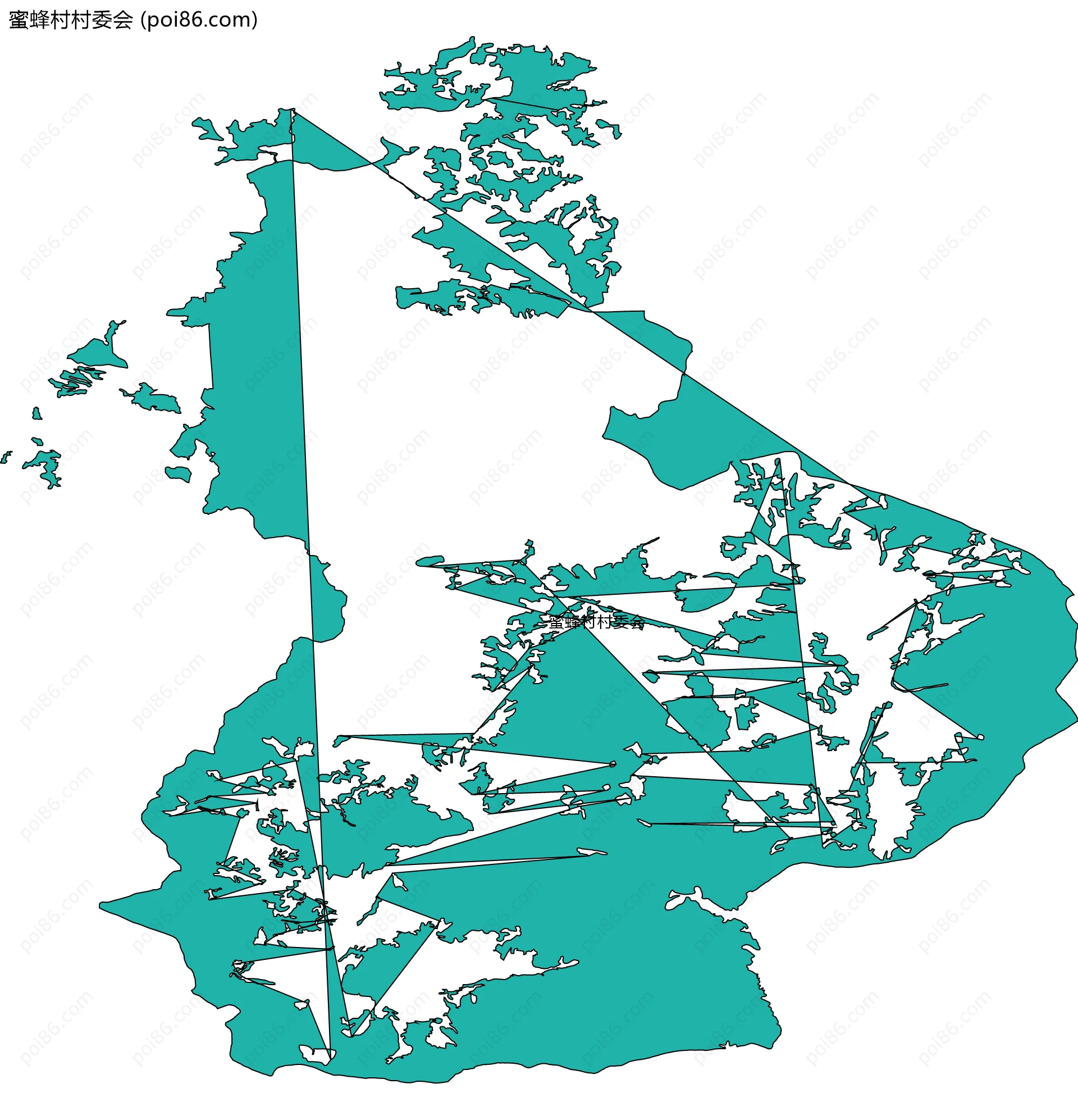 蜜蜂村村委会边界地图