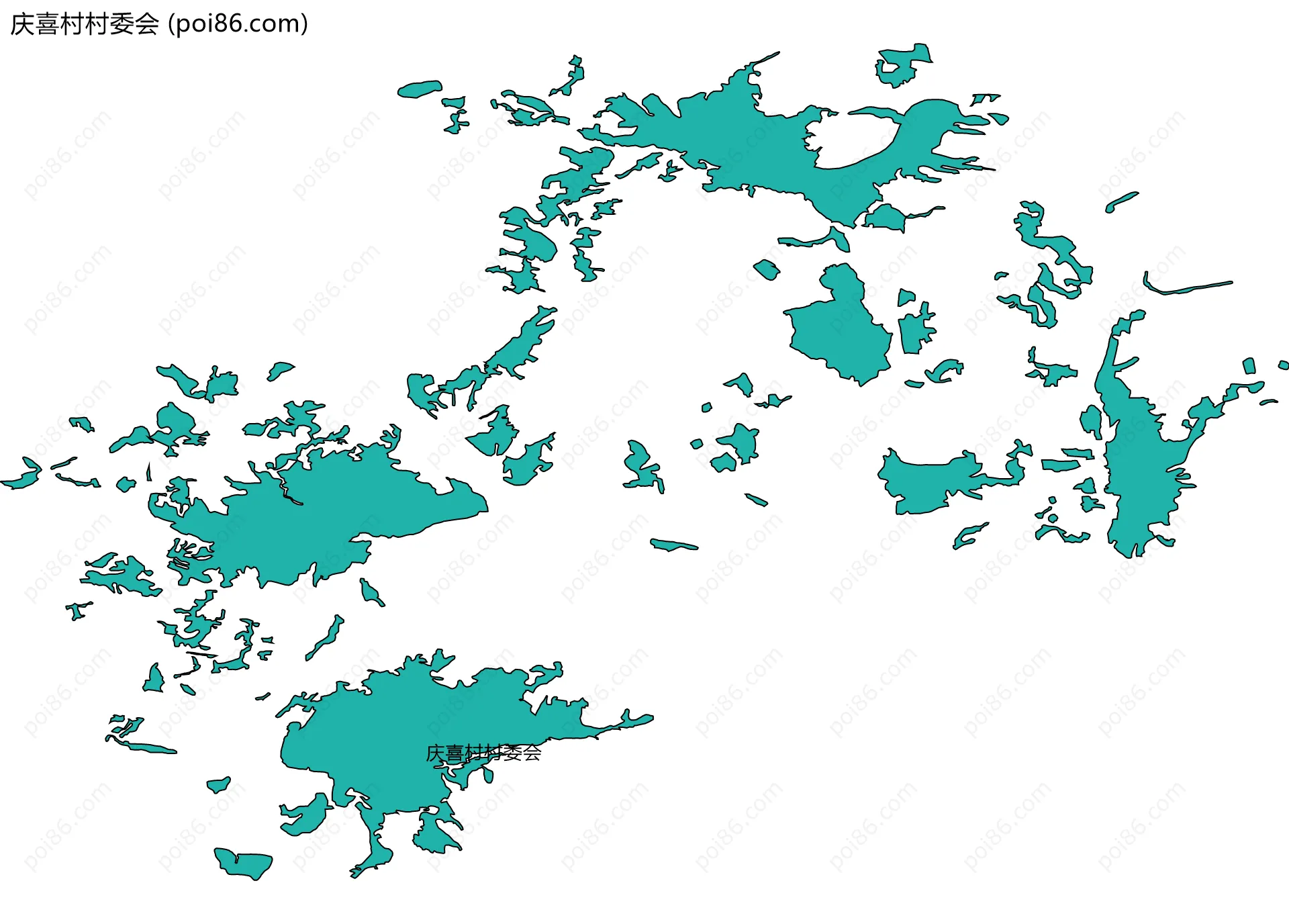 庆喜村村委会边界地图