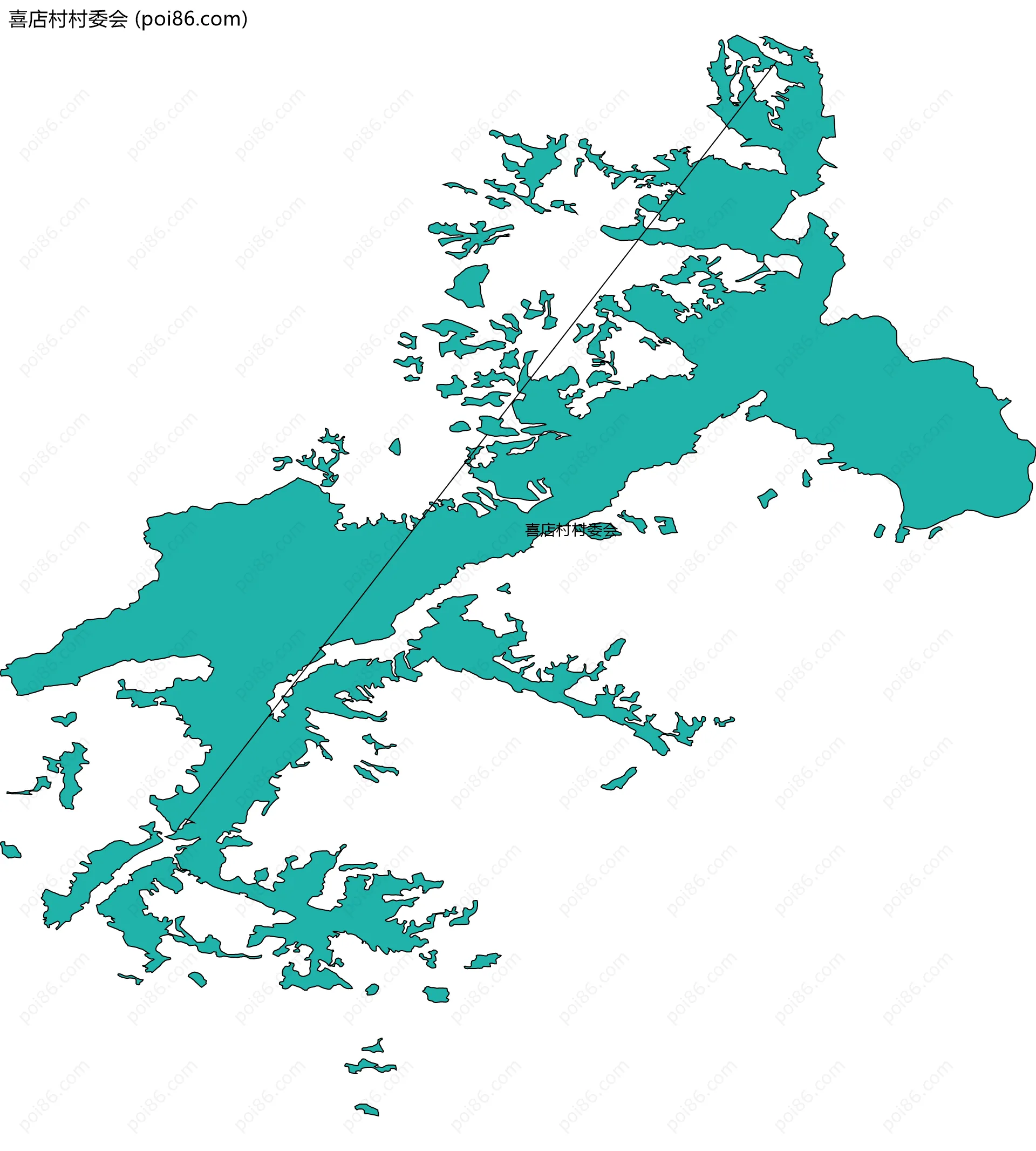 喜店村村委会边界地图