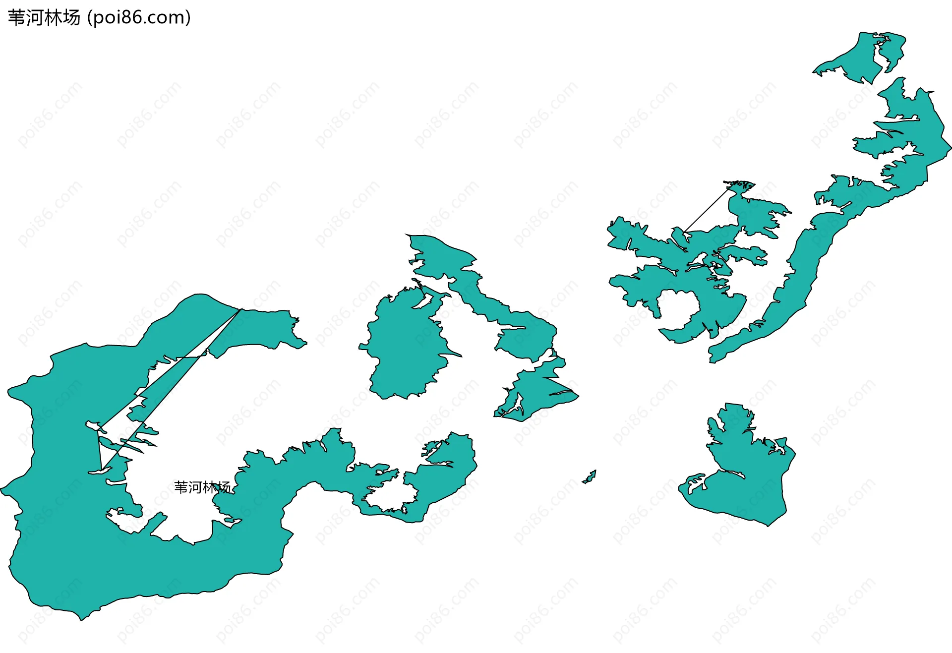 苇河林场边界地图