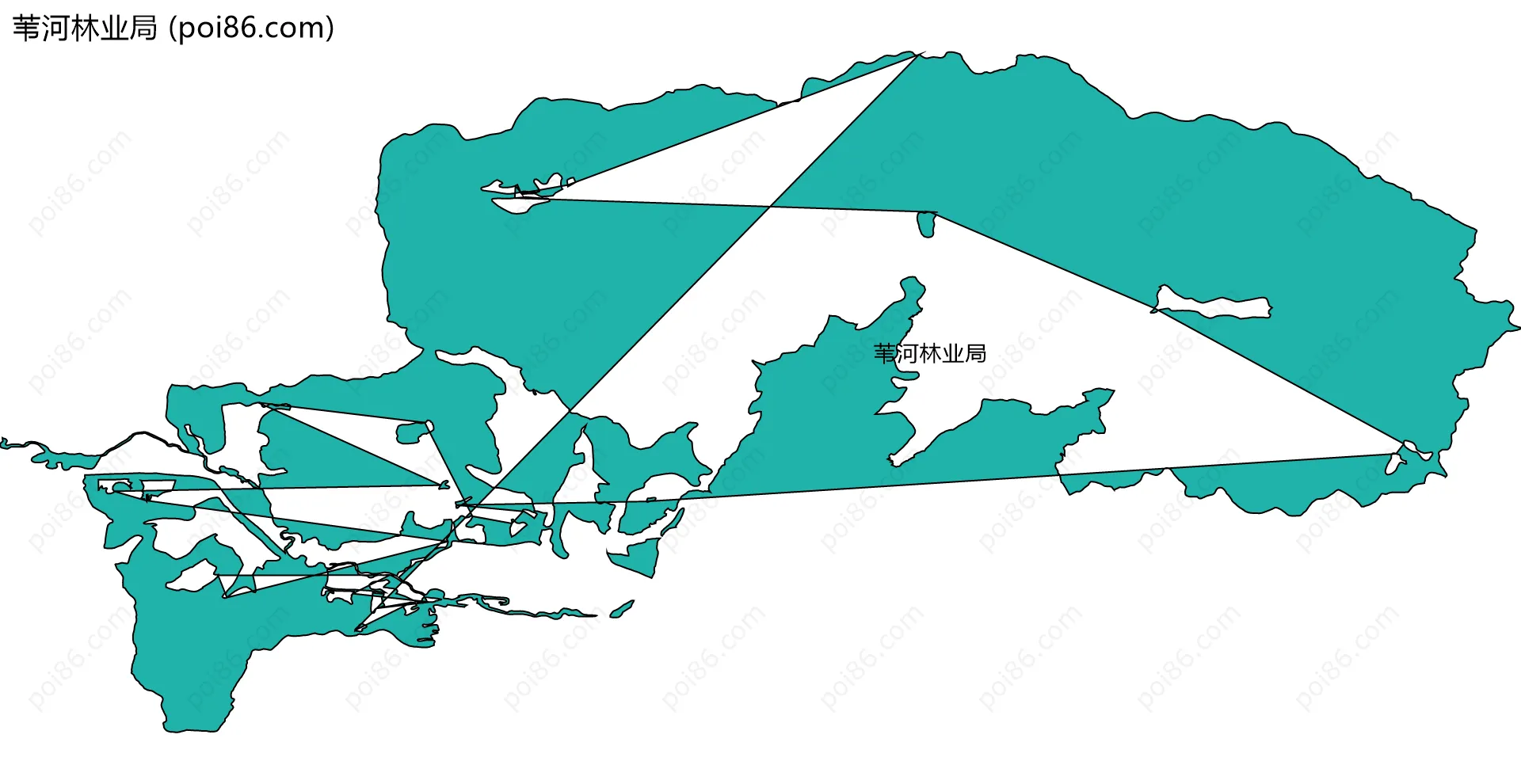 苇河林业局边界地图