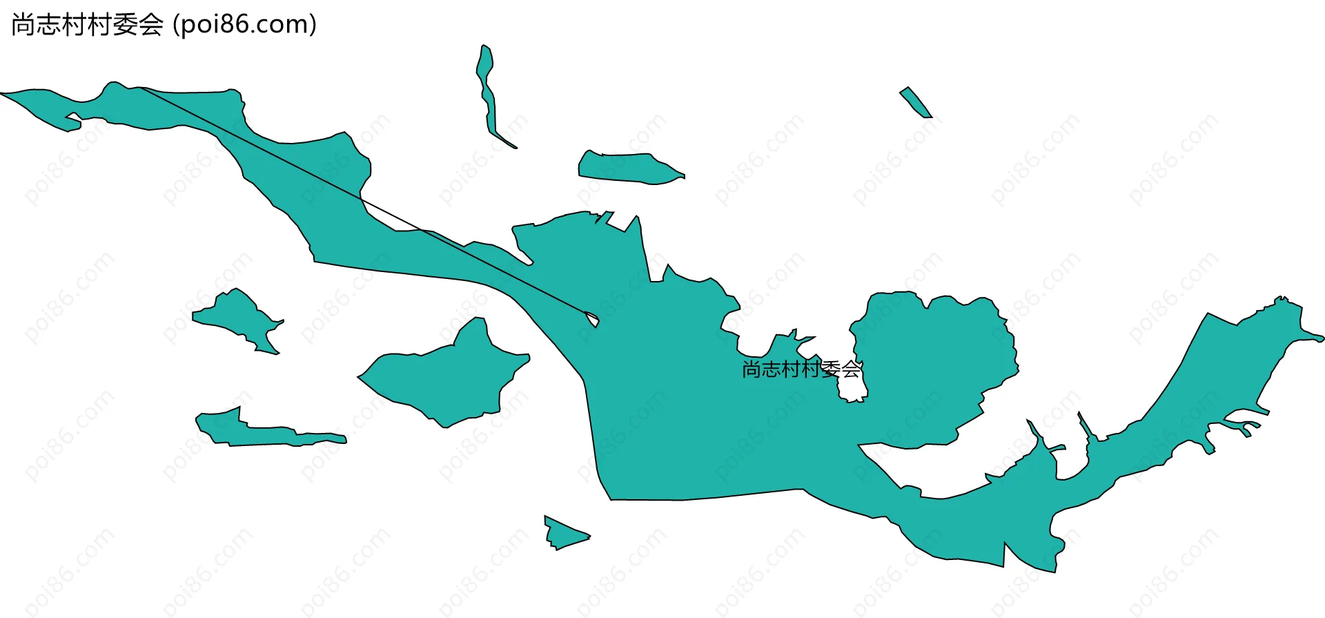 尚志村村委会边界地图