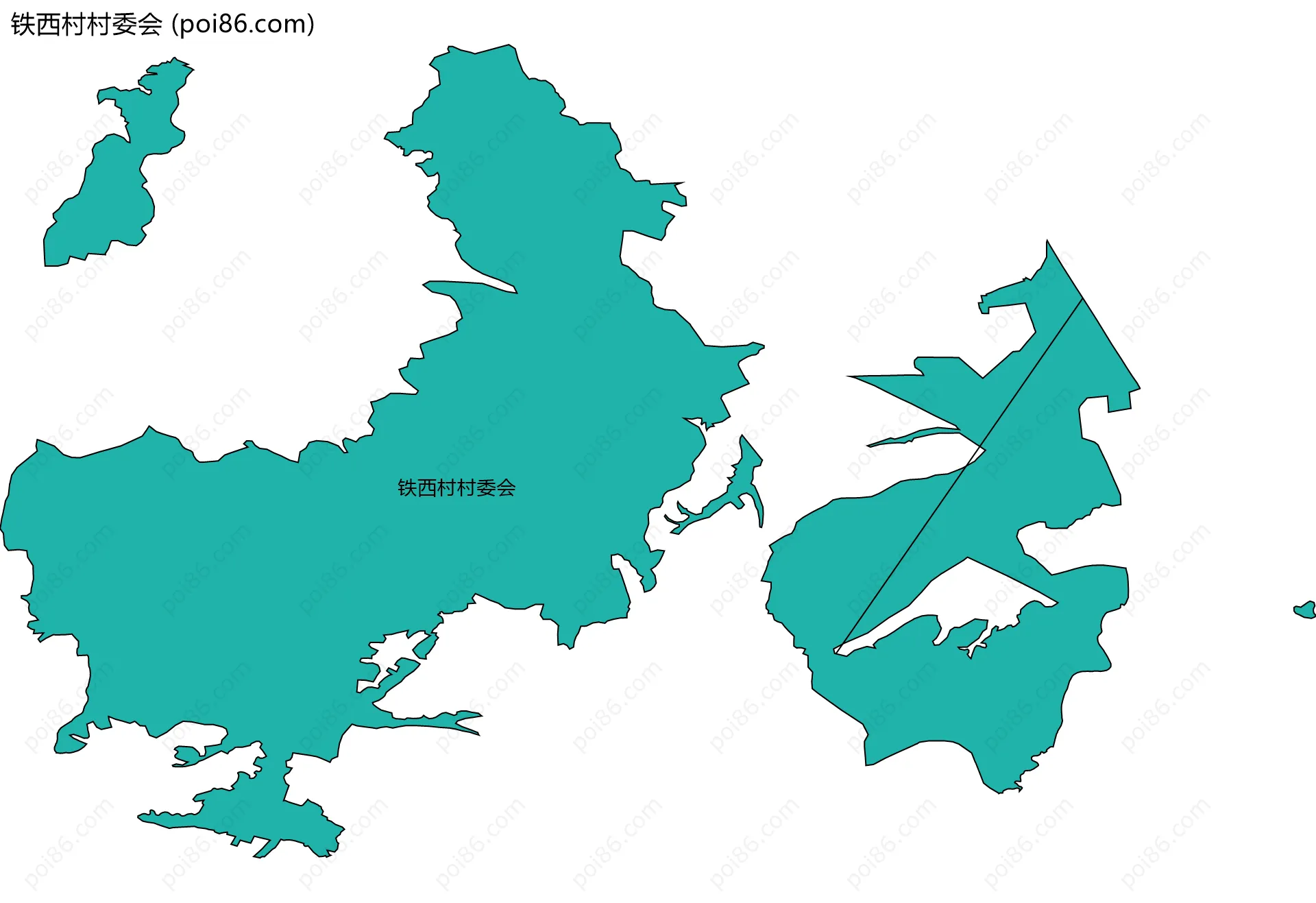 铁西村村委会边界地图