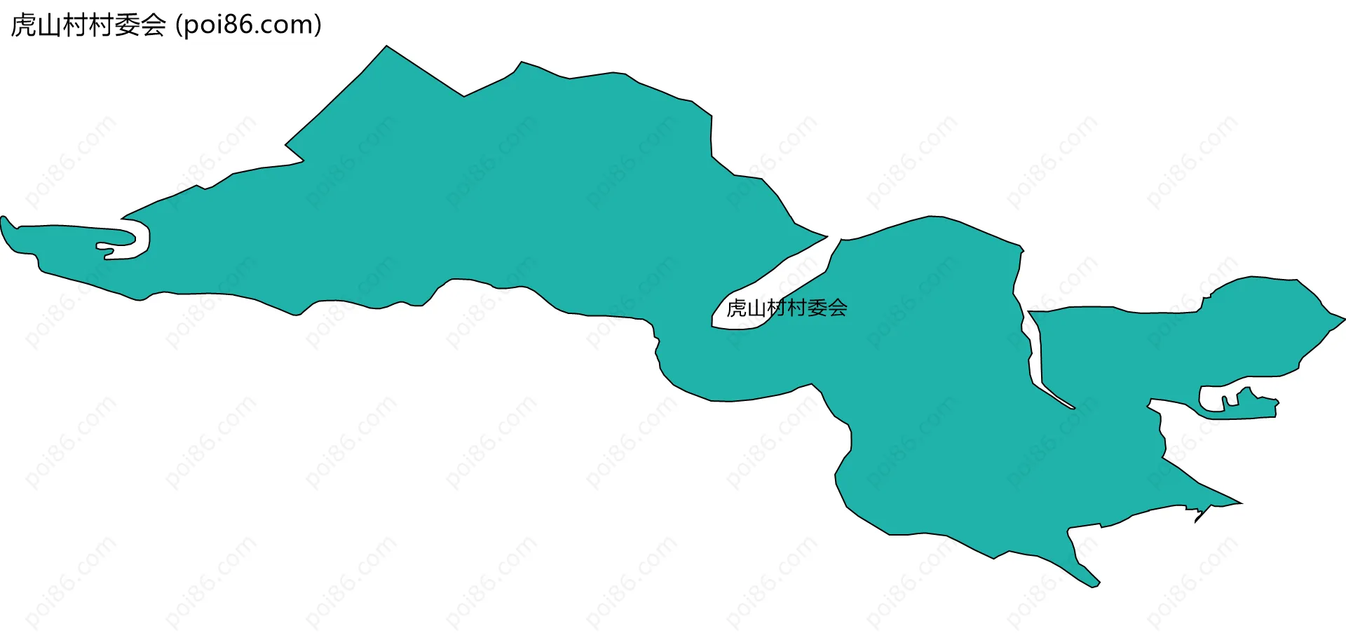 虎山村村委会边界地图