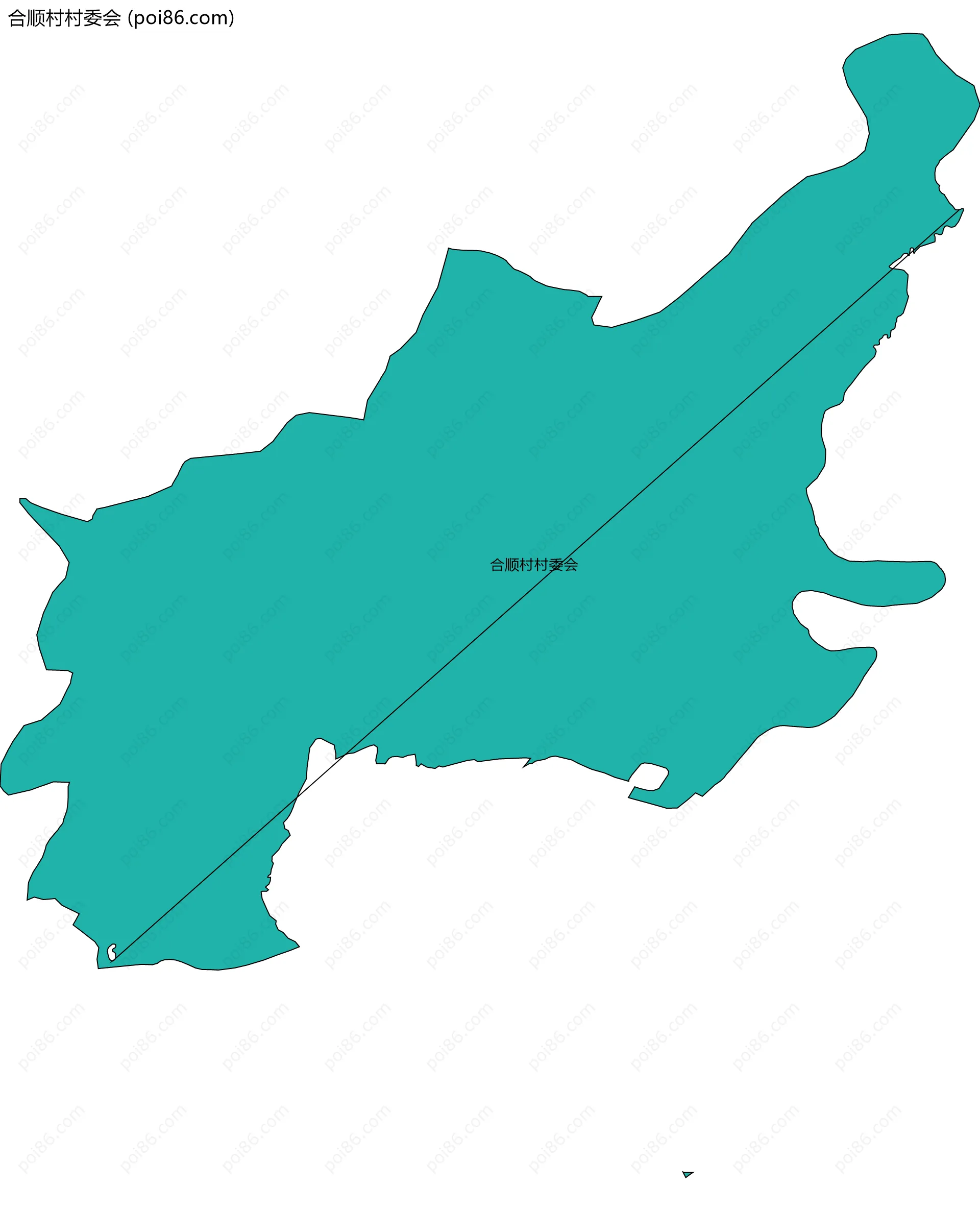 合顺村村委会边界地图