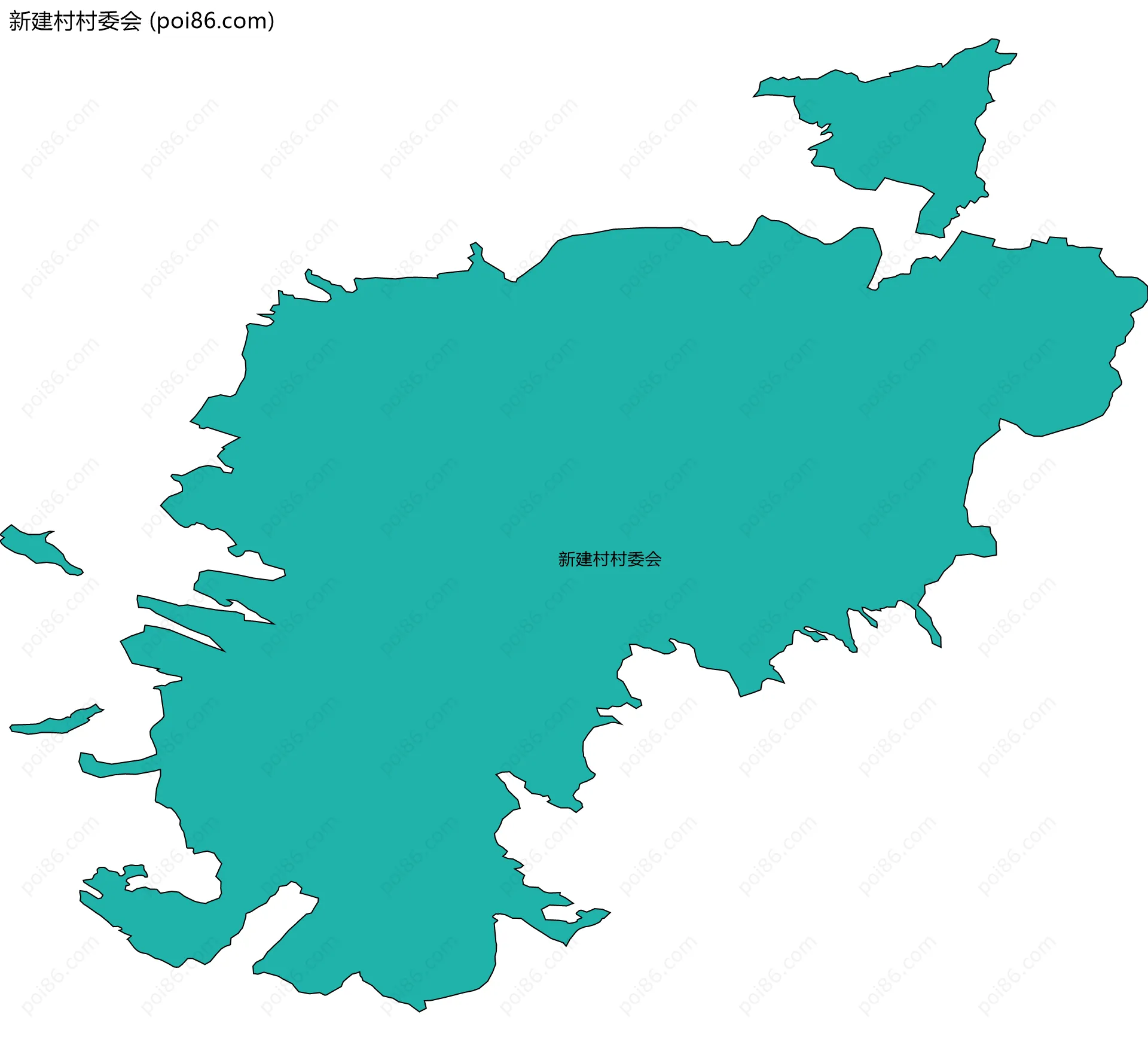 新建村村委会边界地图